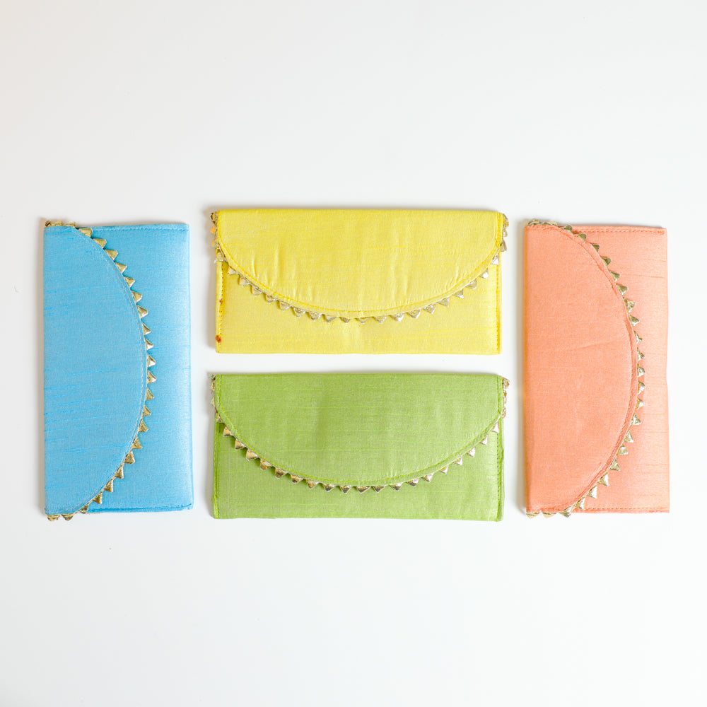 Fabric Traditional Pastel Pouches for Women