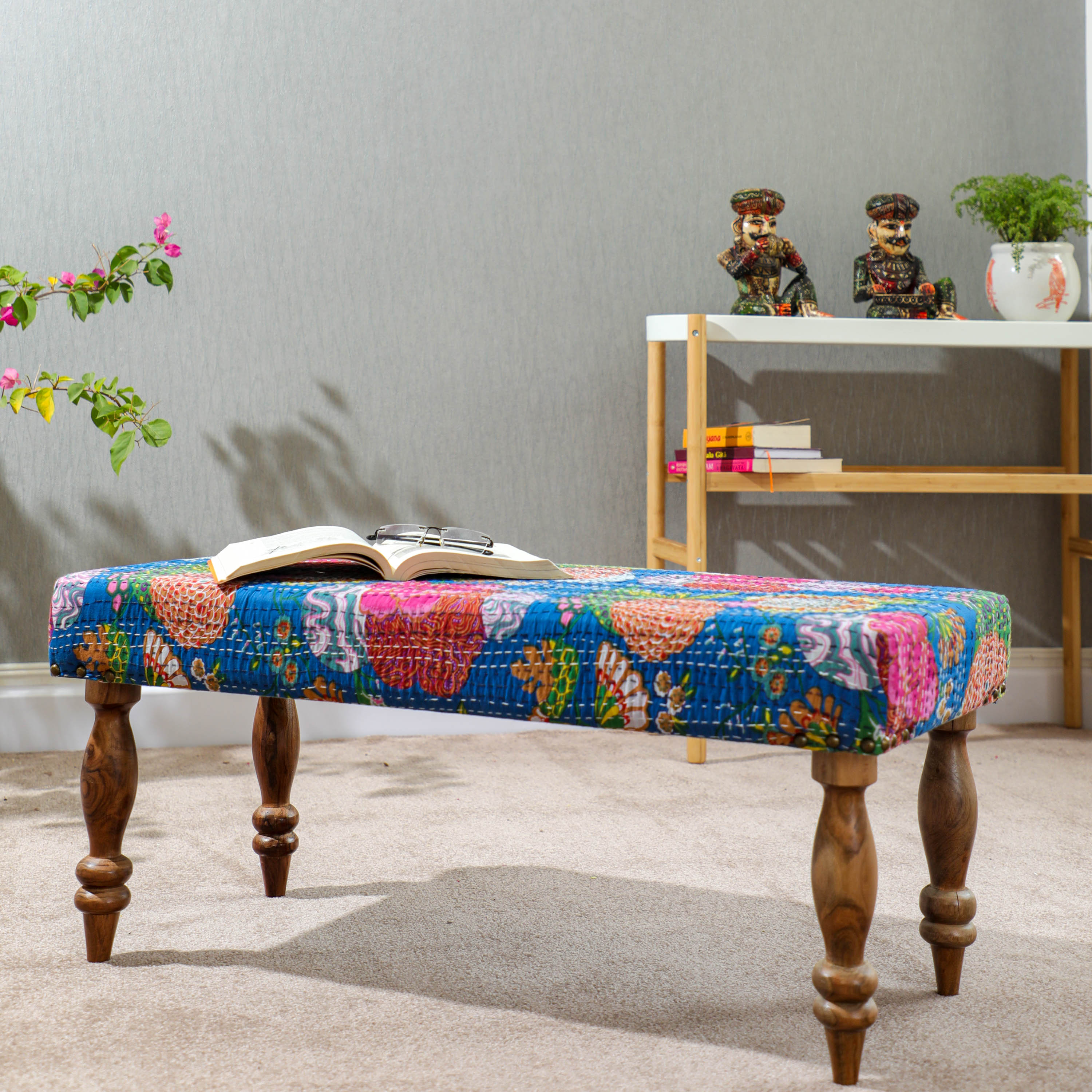 Detachable Wooden Bench for living room and guest room in the USA Desi style bench or stool in USA