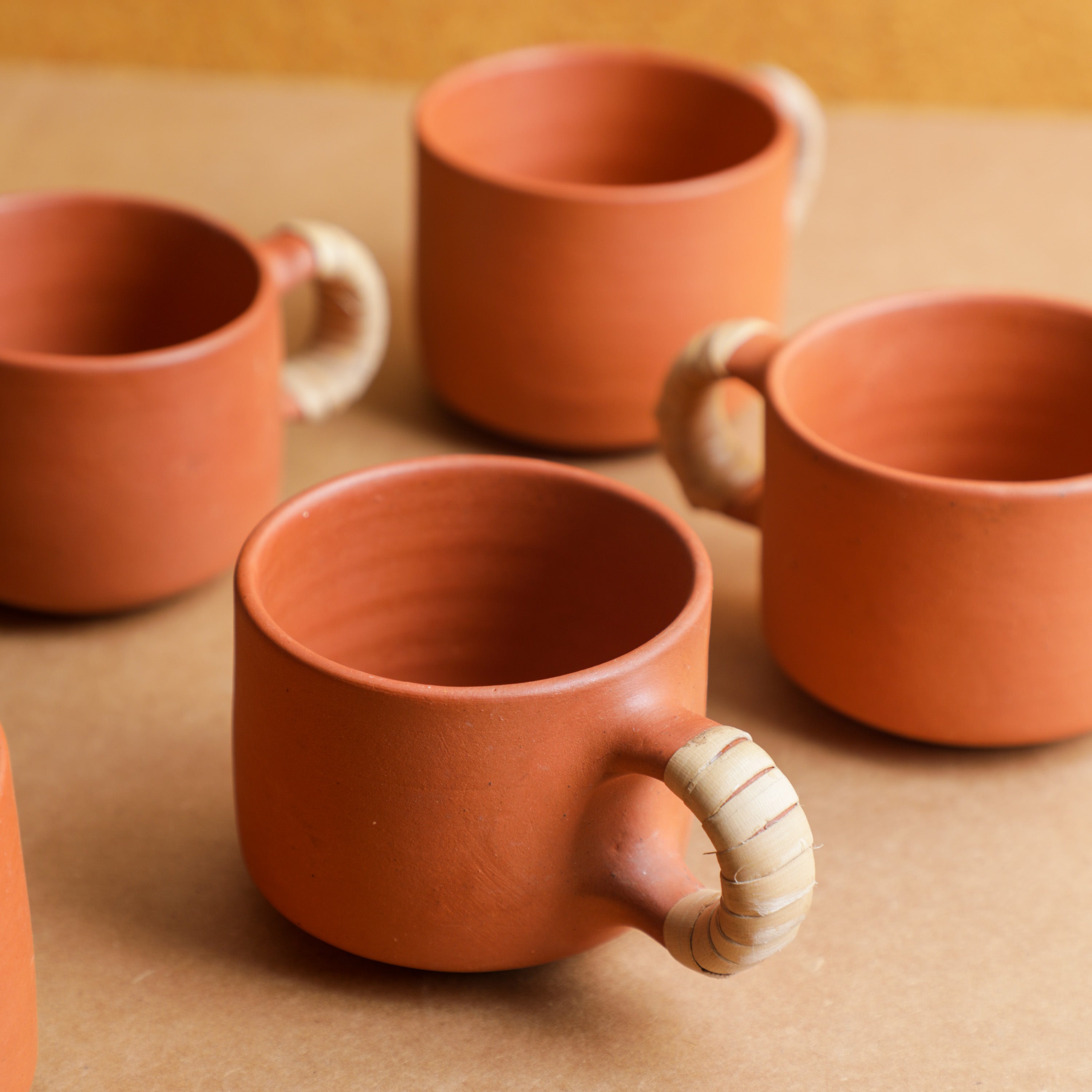 terracotta tea cup