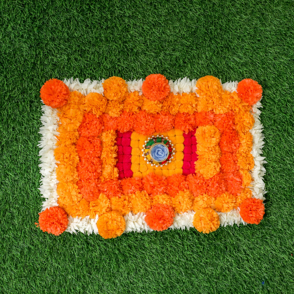 Rangoli Floral Decor Mat for Home/Office