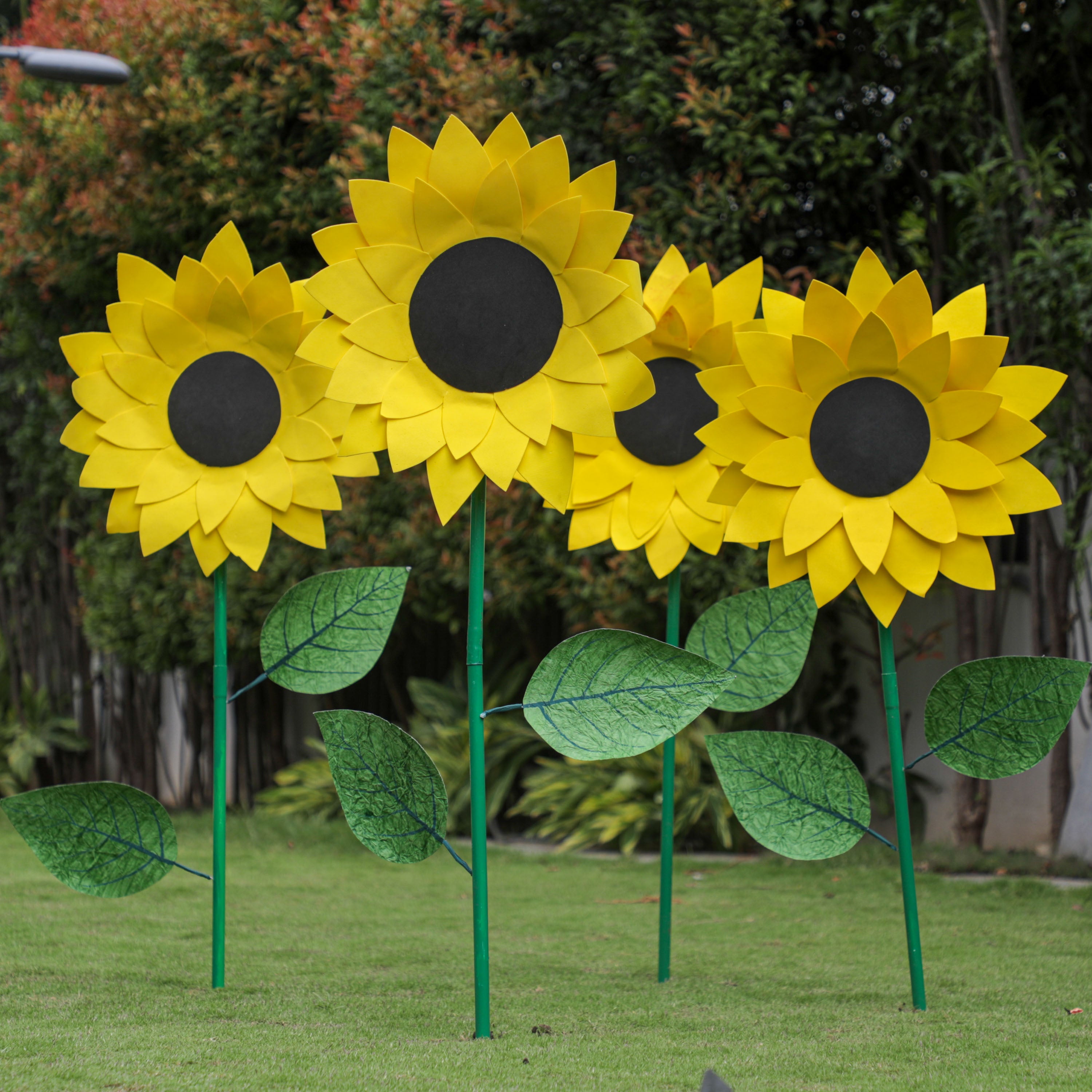 Sunflower themed outdoor decorations