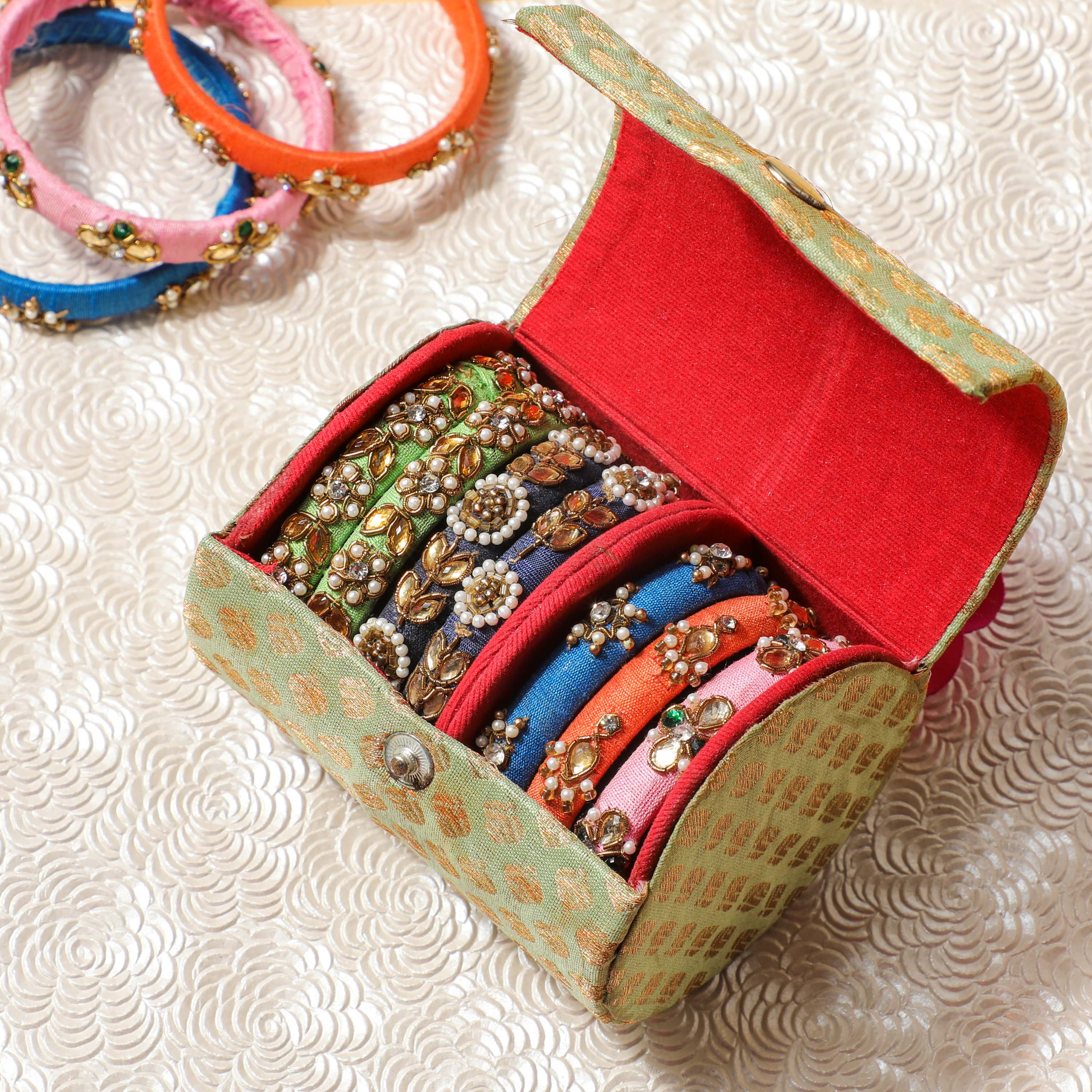 Fabric bangle Cases for return gifting