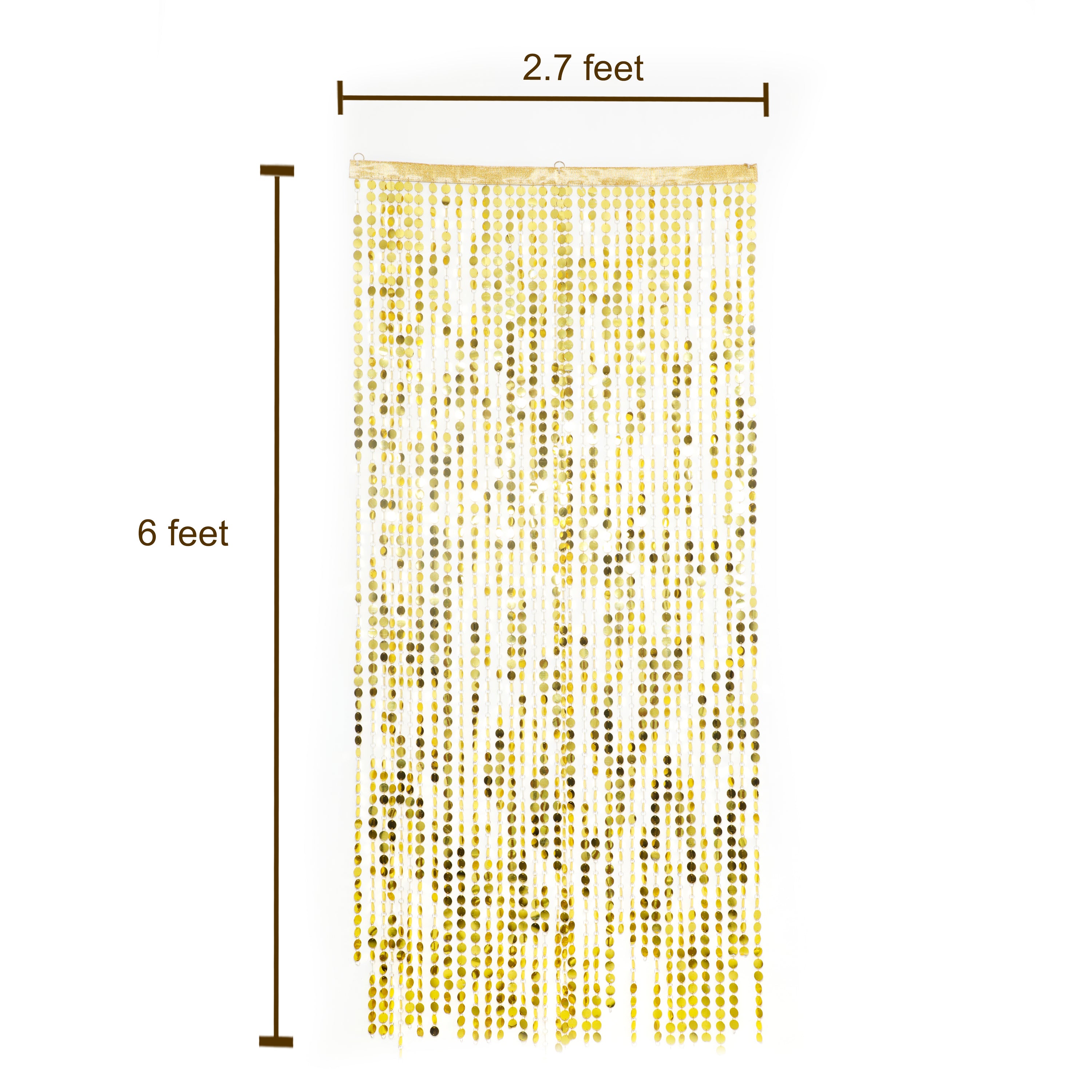 Shiny gold separator party beaded curtains