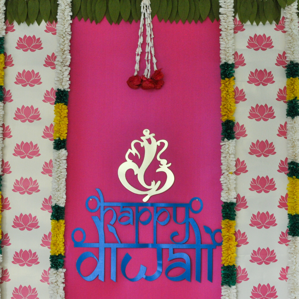 Paper Backdrop Sheet for Ganesh Pooja, Durga Pooja Decorations