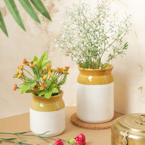 Indian Ceramic Floral Condiment Jars - Made in India from Desifavors