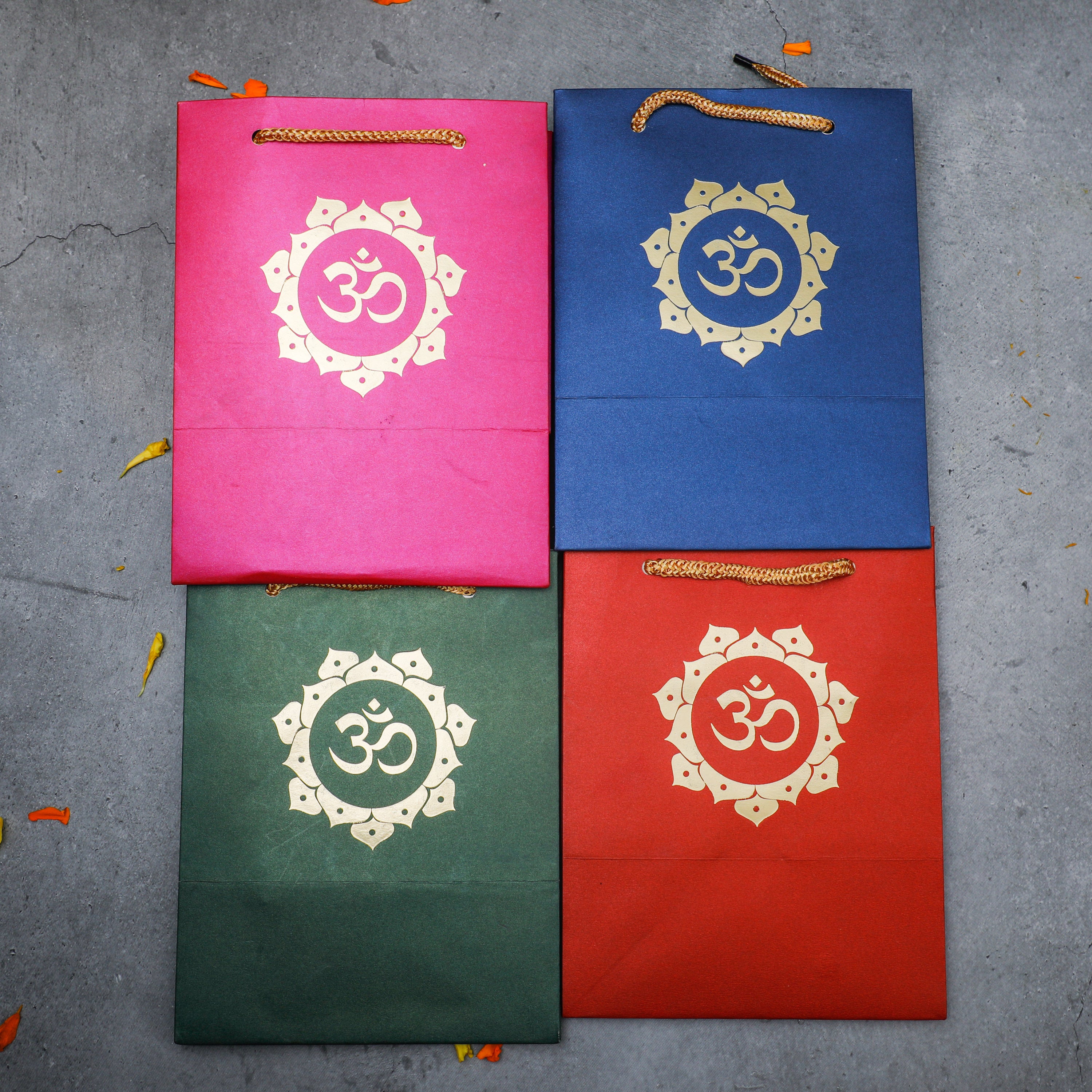Our range of handbags exhibits beautiful Om prints and colors