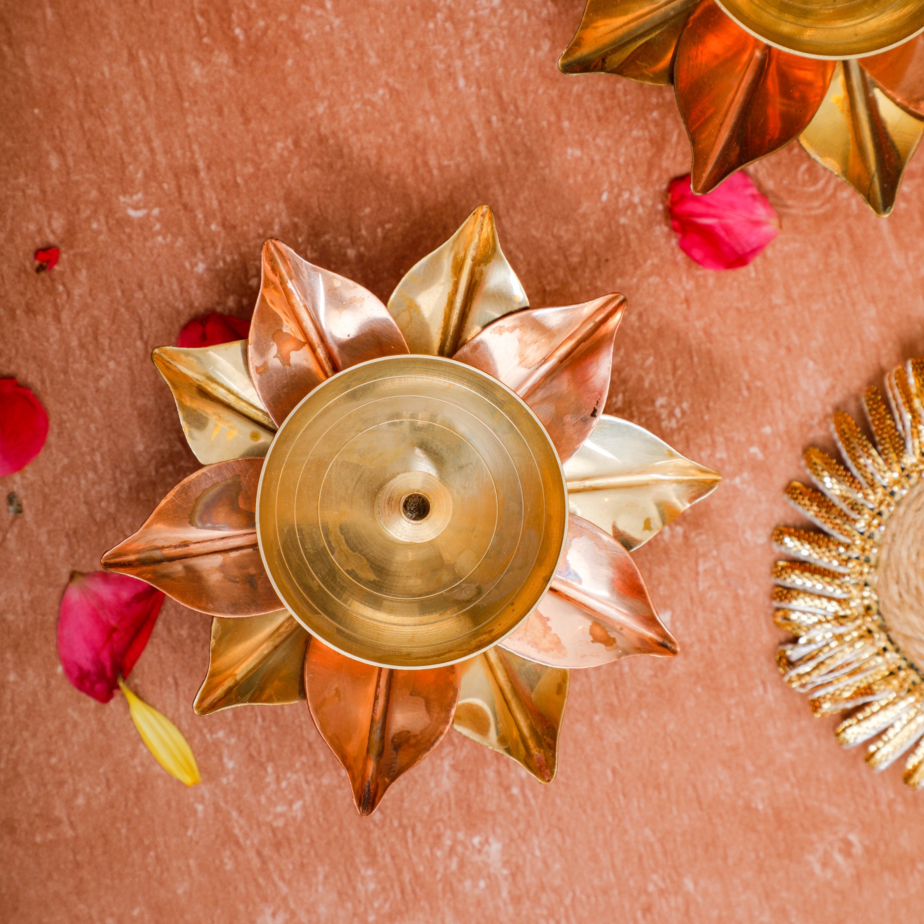Pure Brass and copper Deepam