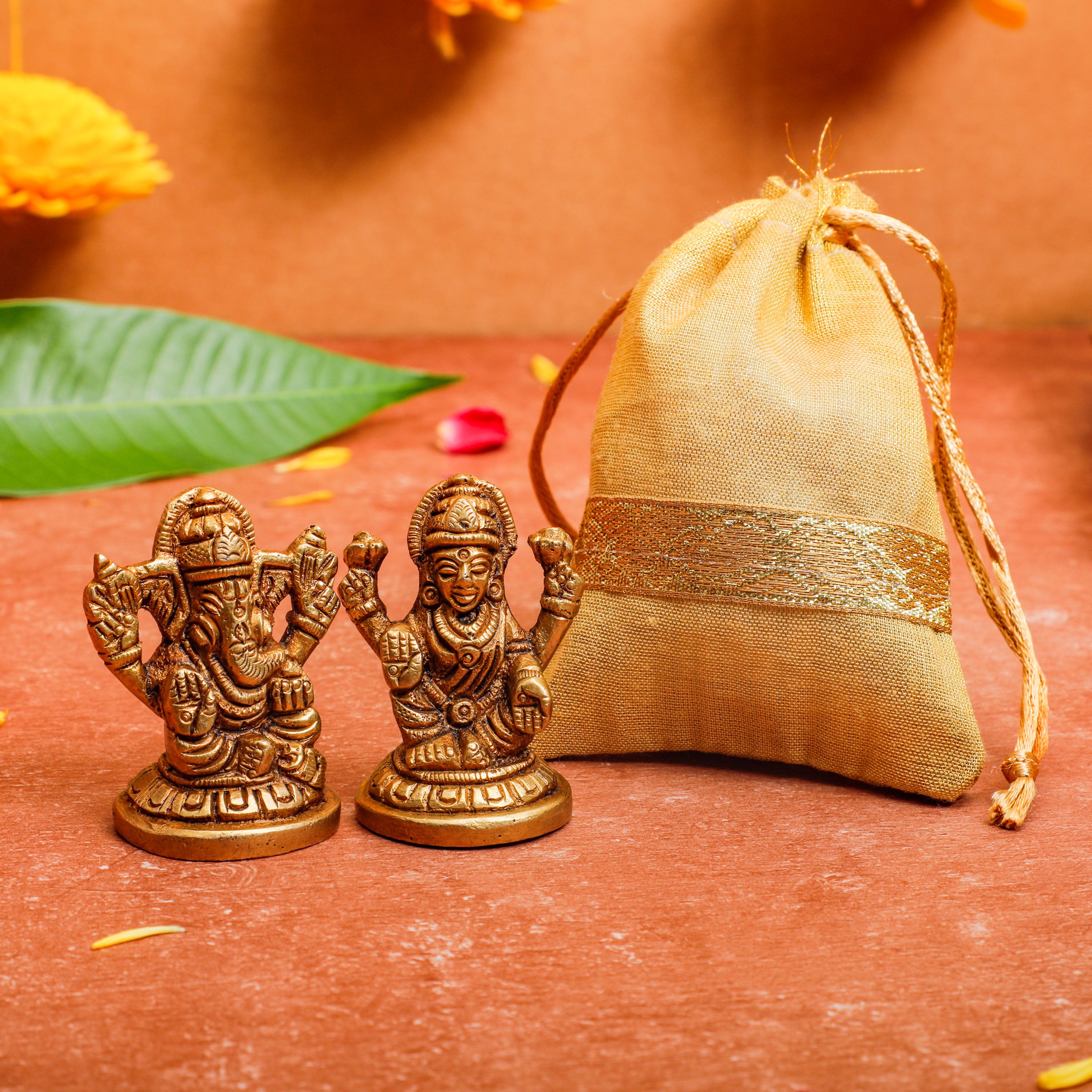 Brass Laxmi Ganesh Gift