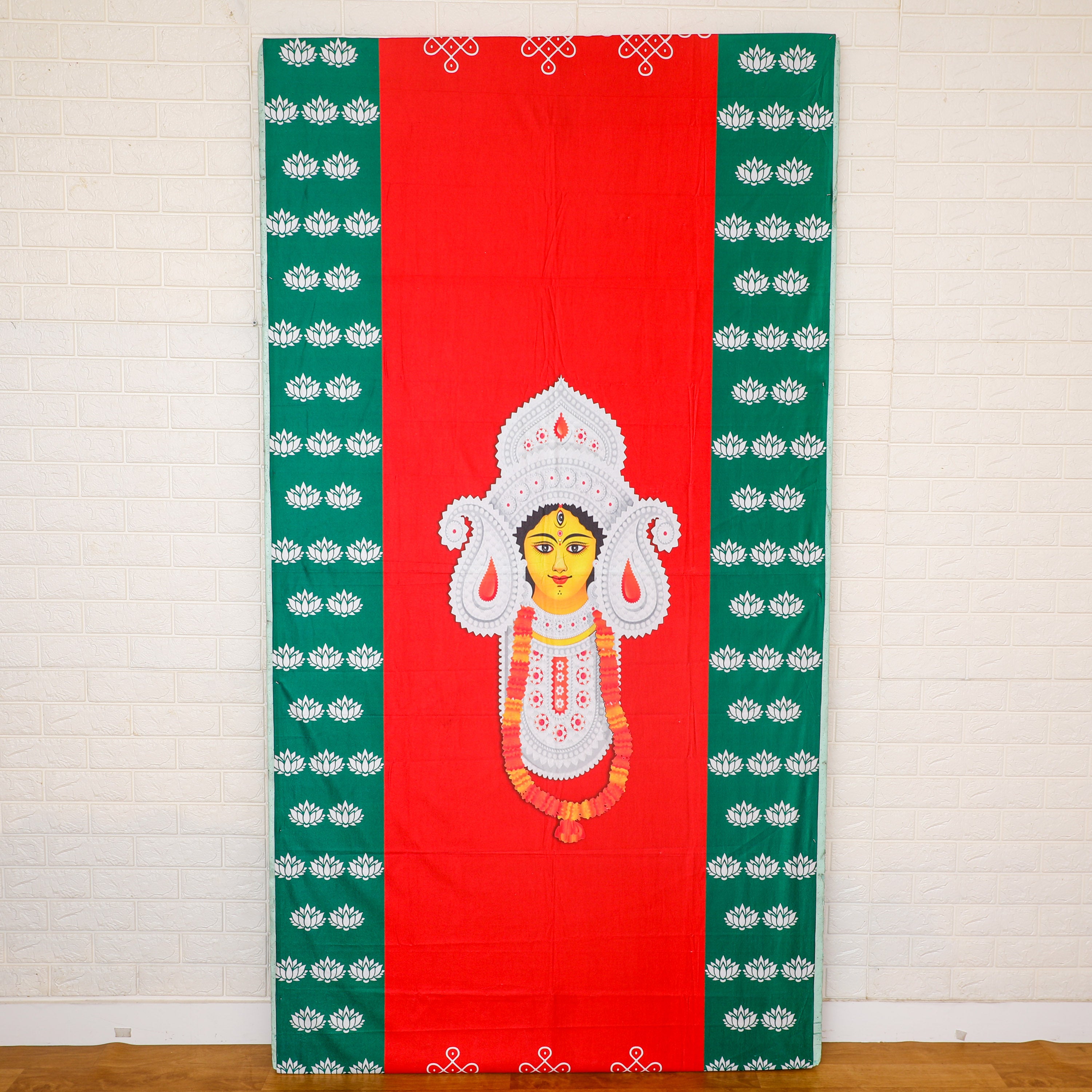Lotus design Durga Puja Backdrop