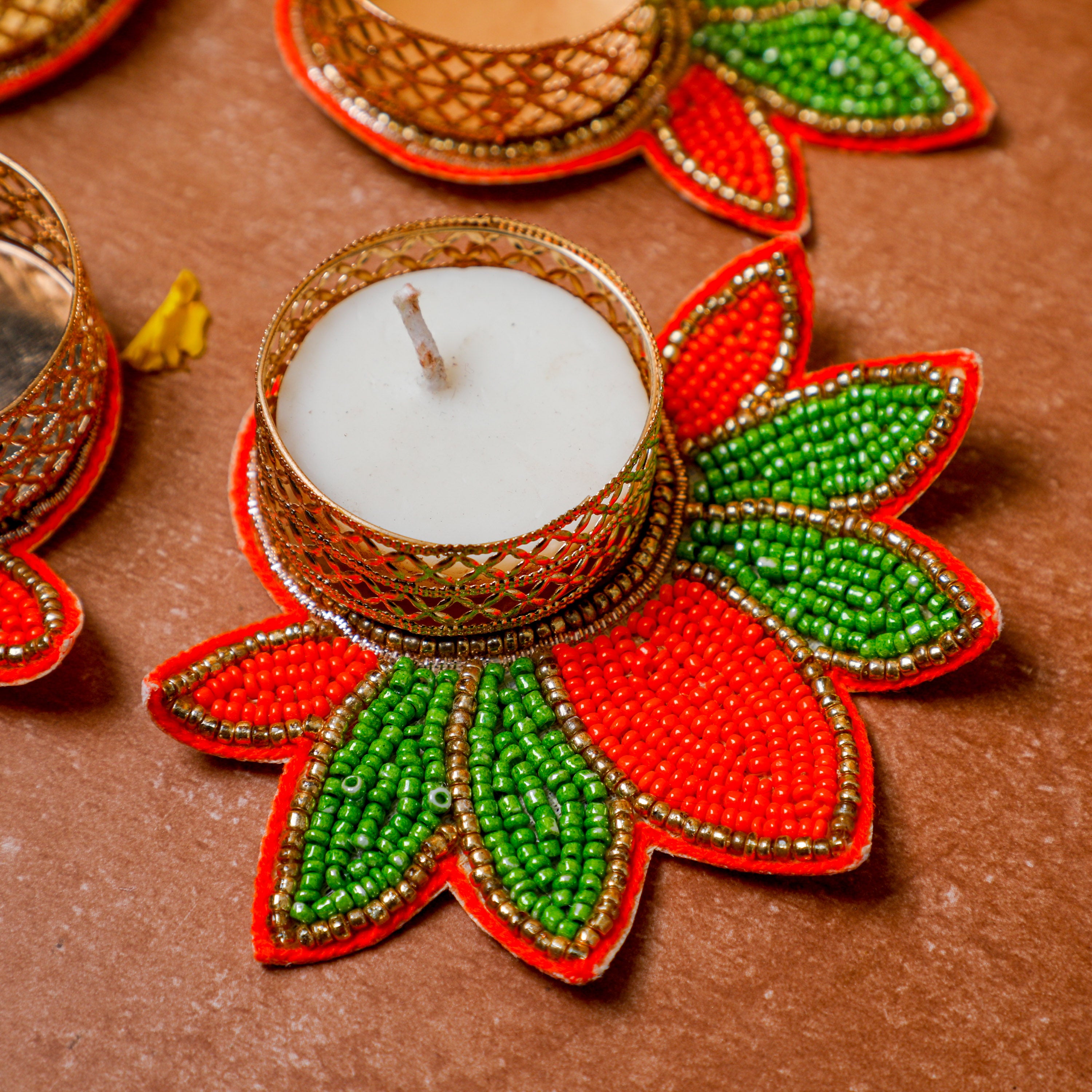 The tealight candle holder is ideal for enhancing your Diwali decorations