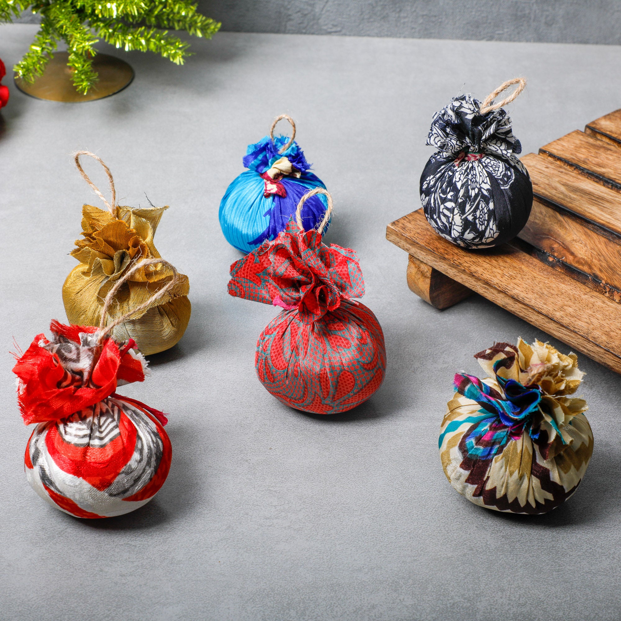 Recycled Fabric Christmas Ornament