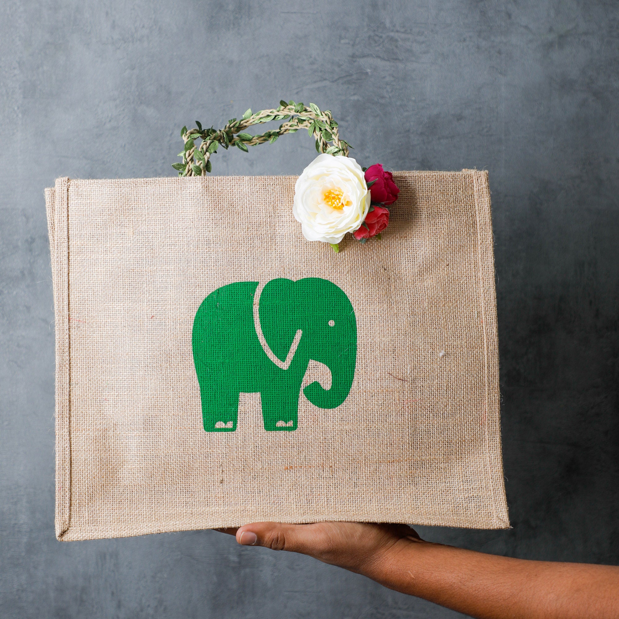 This jute bag is both Eco-friendly and stylish.