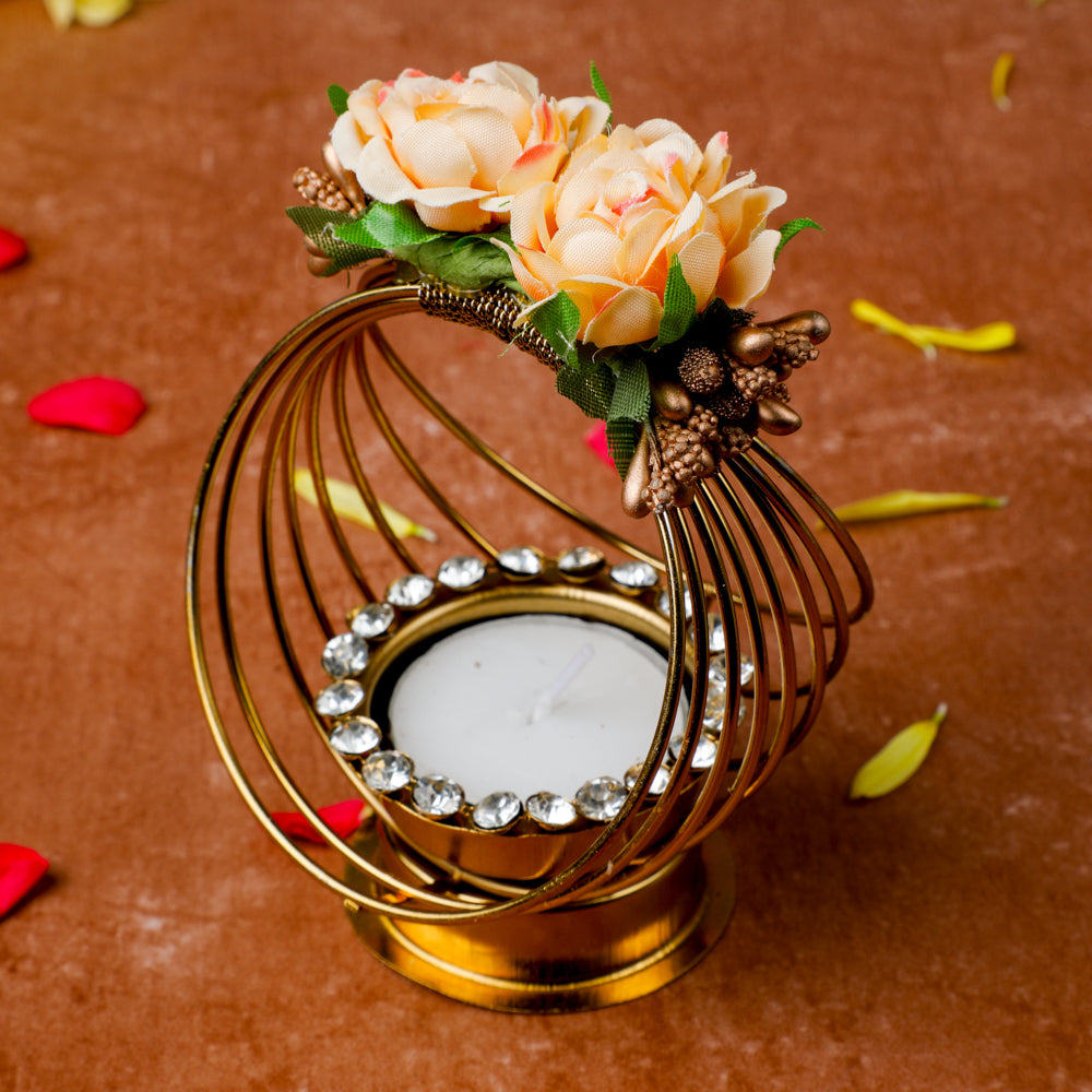 Rose flower Decorative Diya