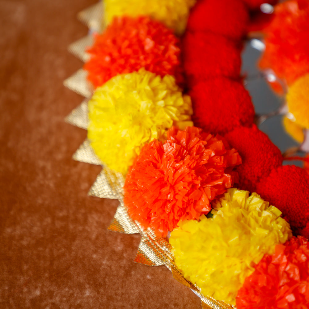 These read to use marigold rangoli are fully handcrafted and handmade