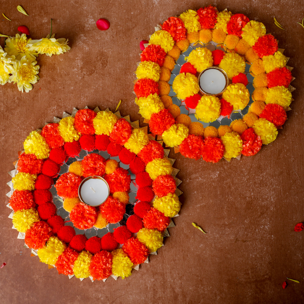 Pom Pom Rangoli Mat