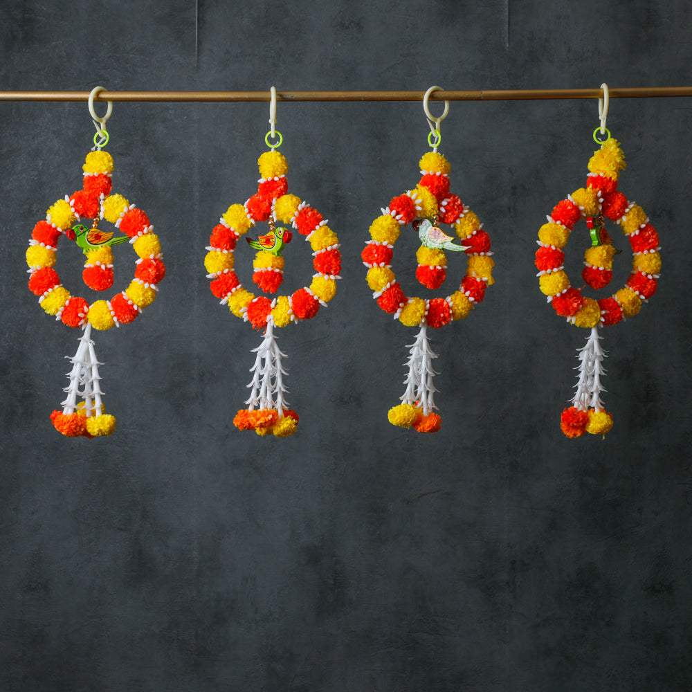 Multicolor Parrot Hanging Decor Ring