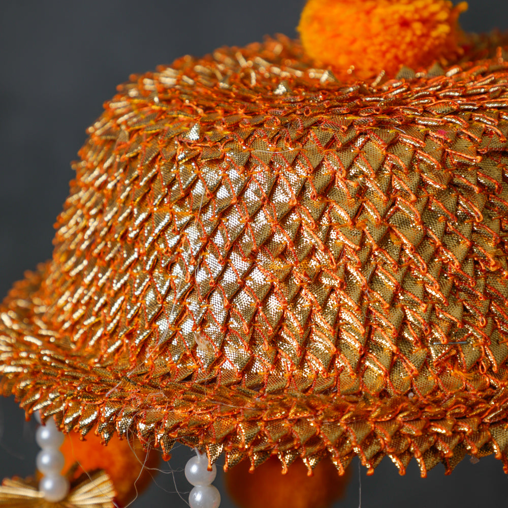 Beautifully crafted with Gota fabric wrapped around the tokri.