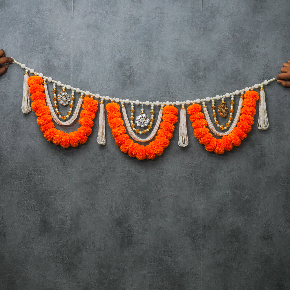 Pearl & Stone studded handmade Toran for door decoration