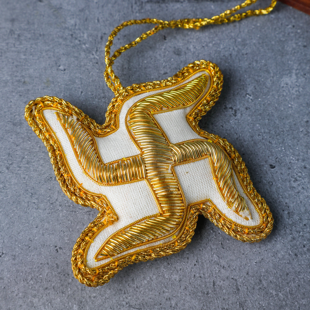 Swastik' symbol beautifully crafted on the sides with a quality fabric