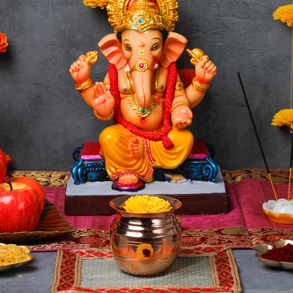 ideal for holding sacred elements like Gangajal, Milk, and Rice during your daily poojas