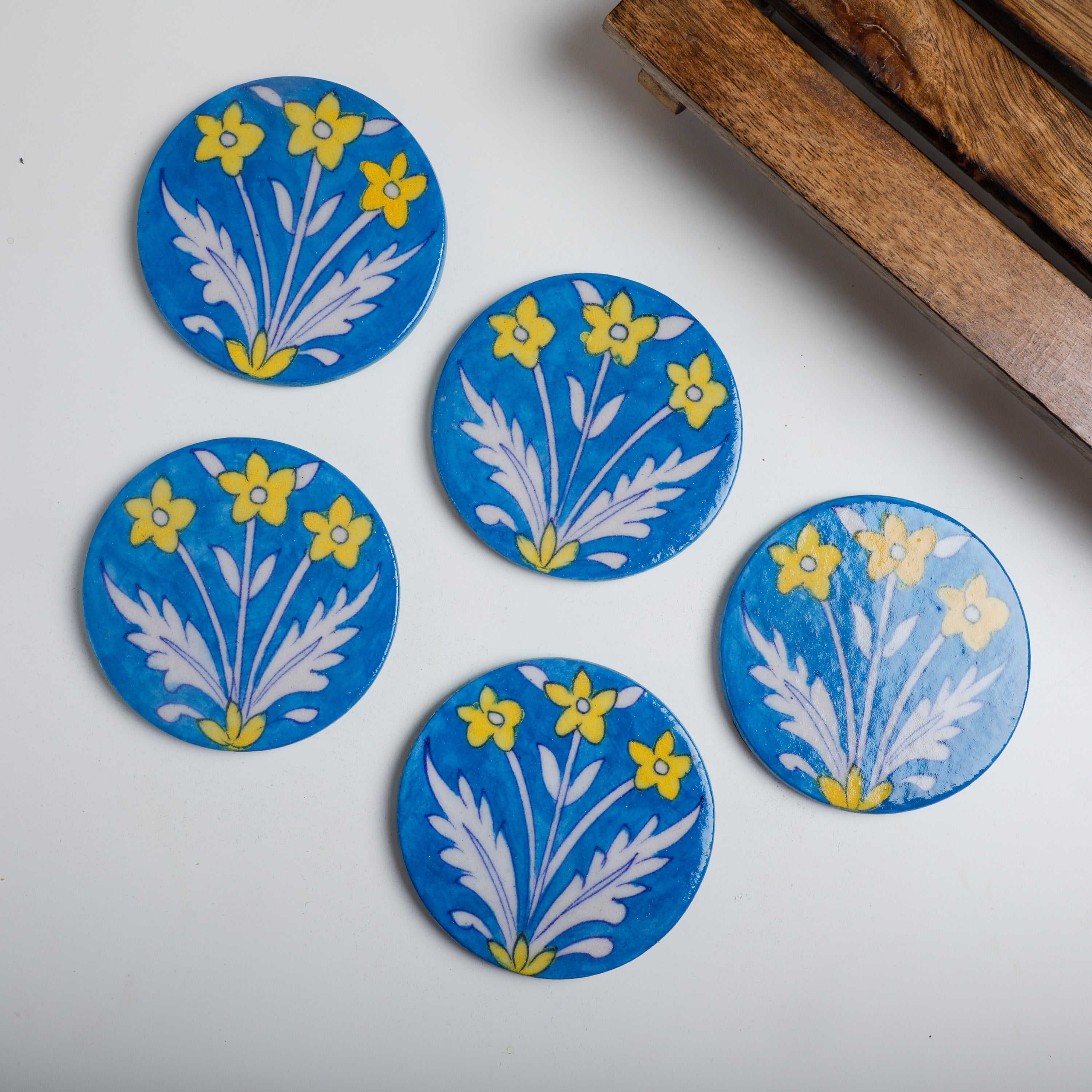 Blue Floral Coasters