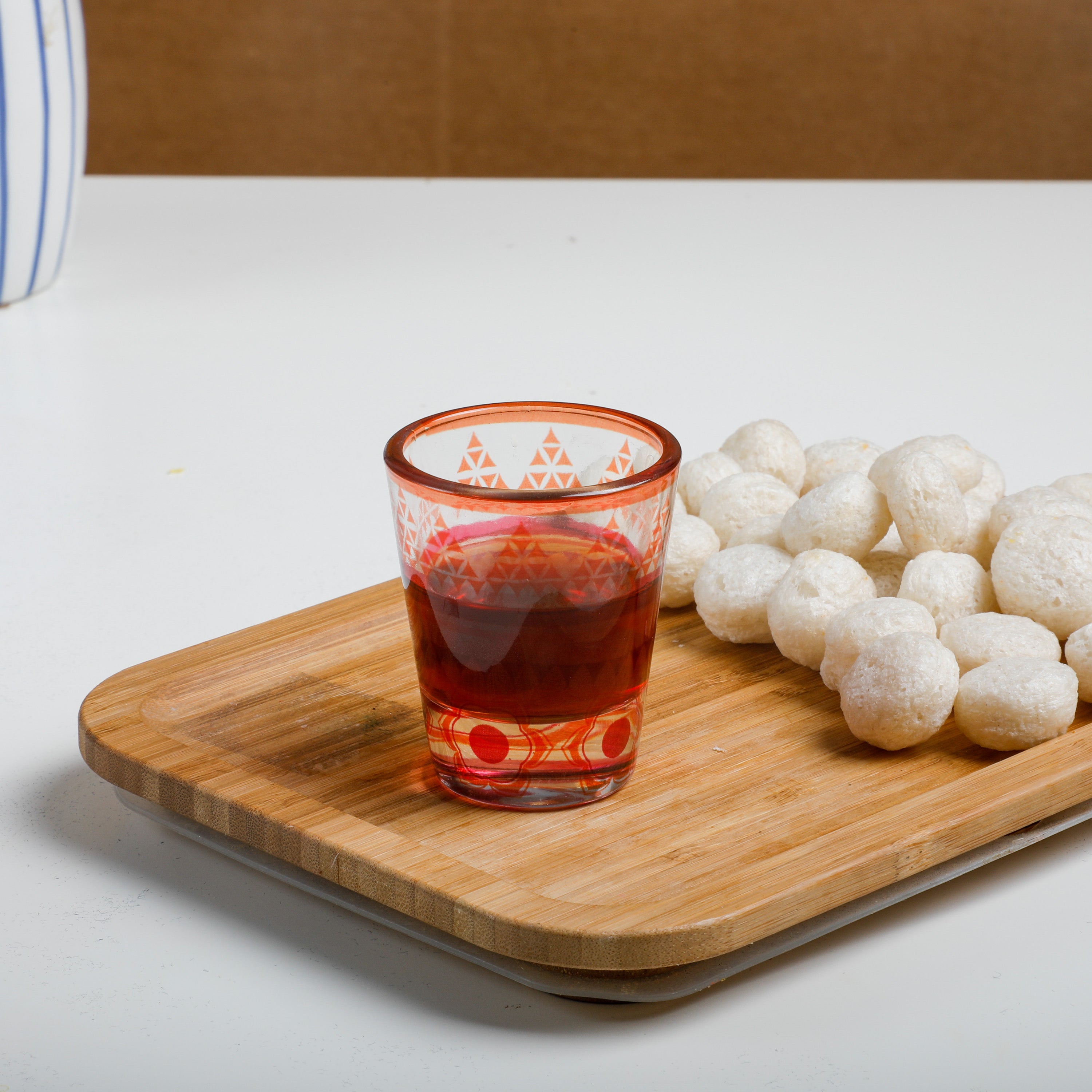 Orange Printed Shot Glass
