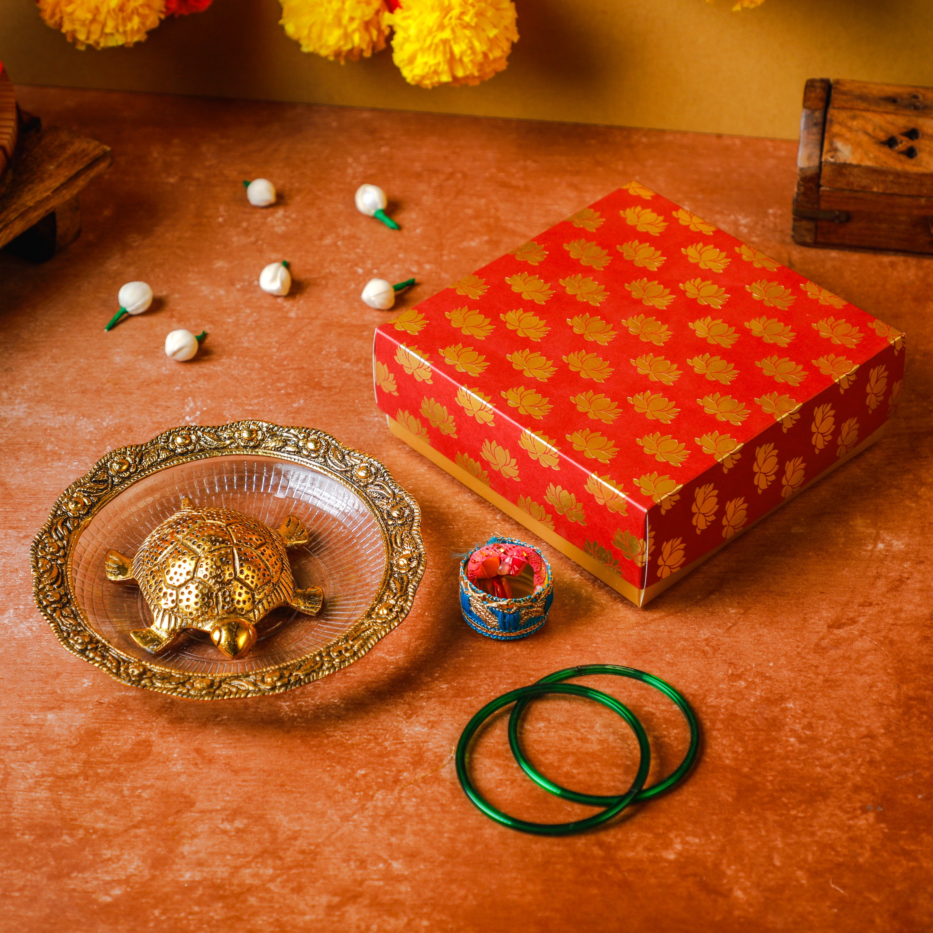 Vaastu tortoise good luck gift hampers for varalakshmi vratam