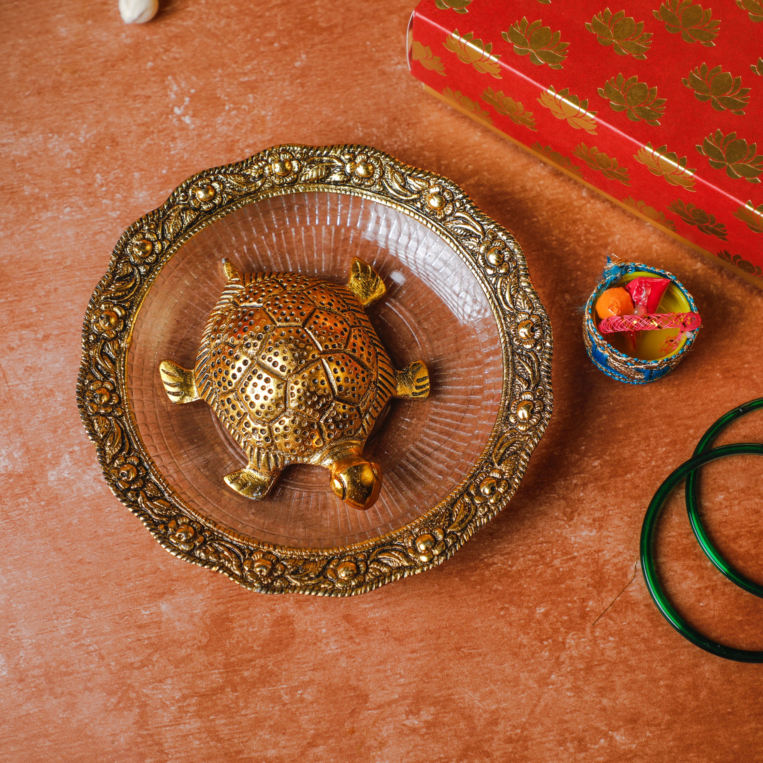 this intricately crafted Vastu and Feng Shui Tortoise with Bowl 