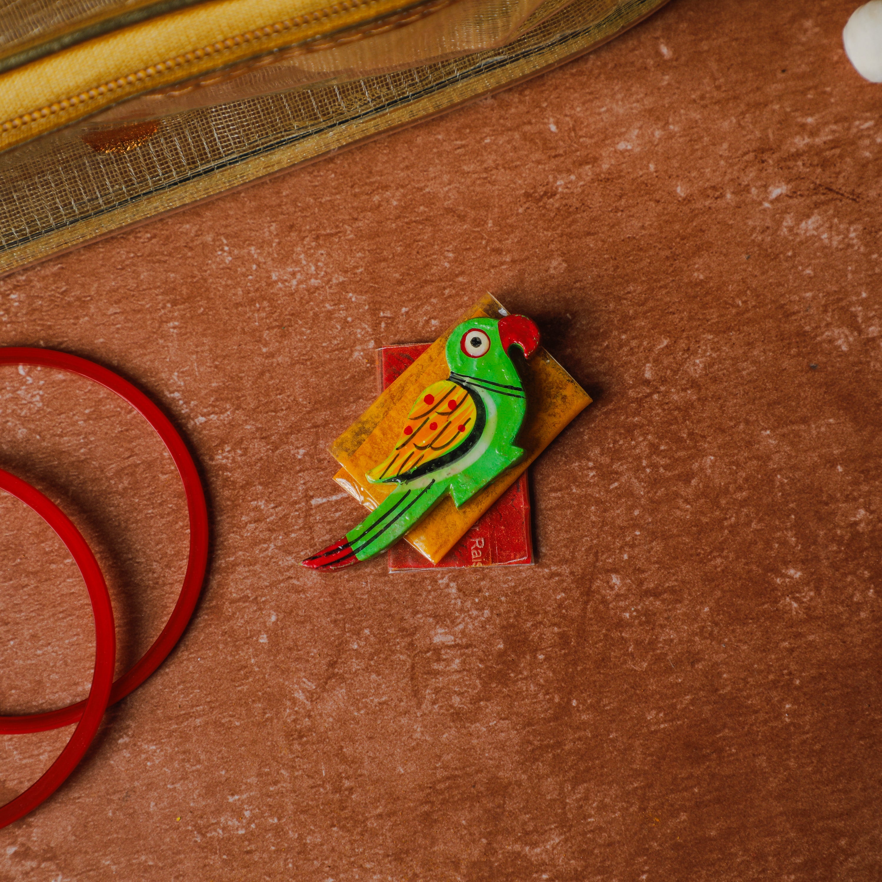 Parrot shape haldi kumkum sachet