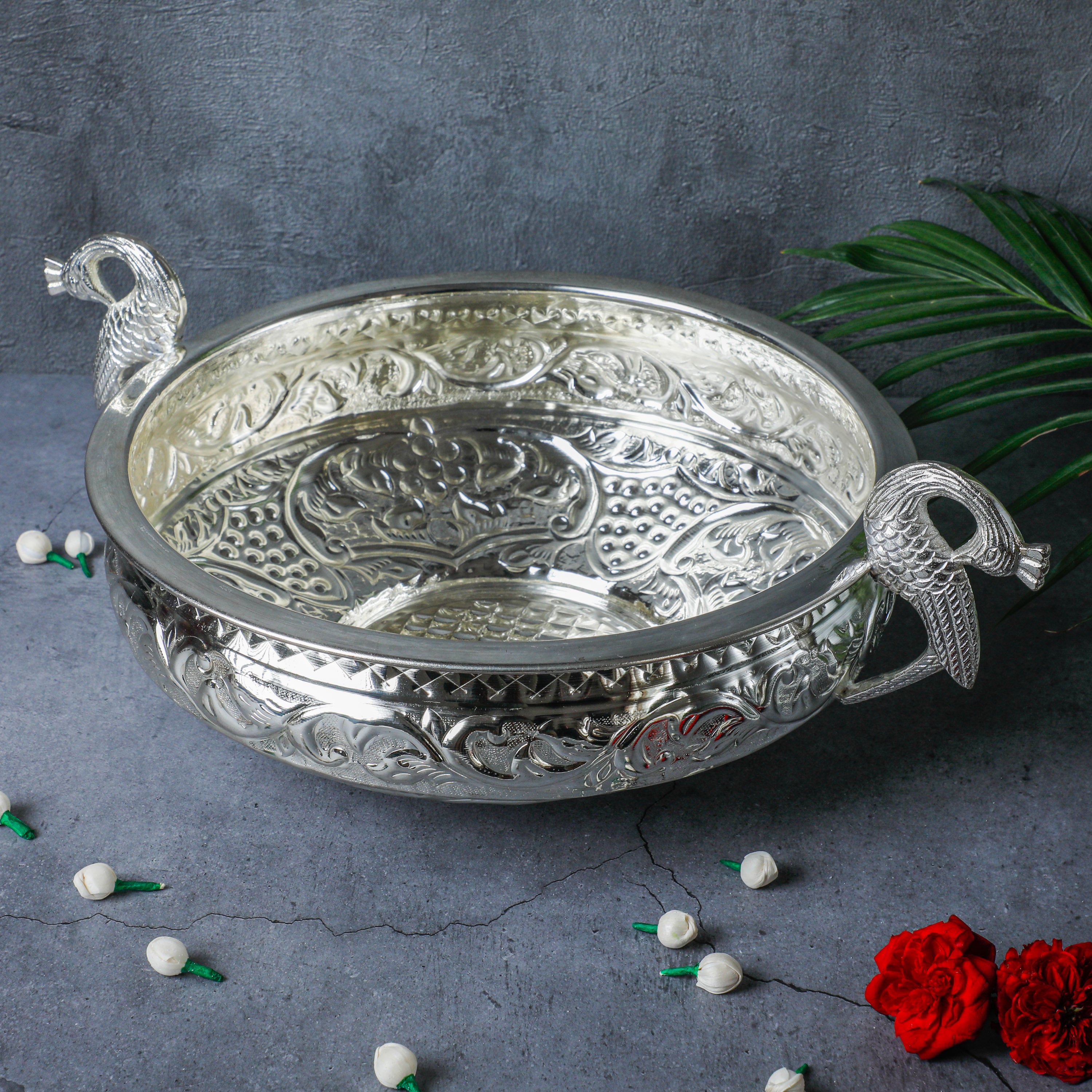 Peacock Urli Bowl for Home Decor