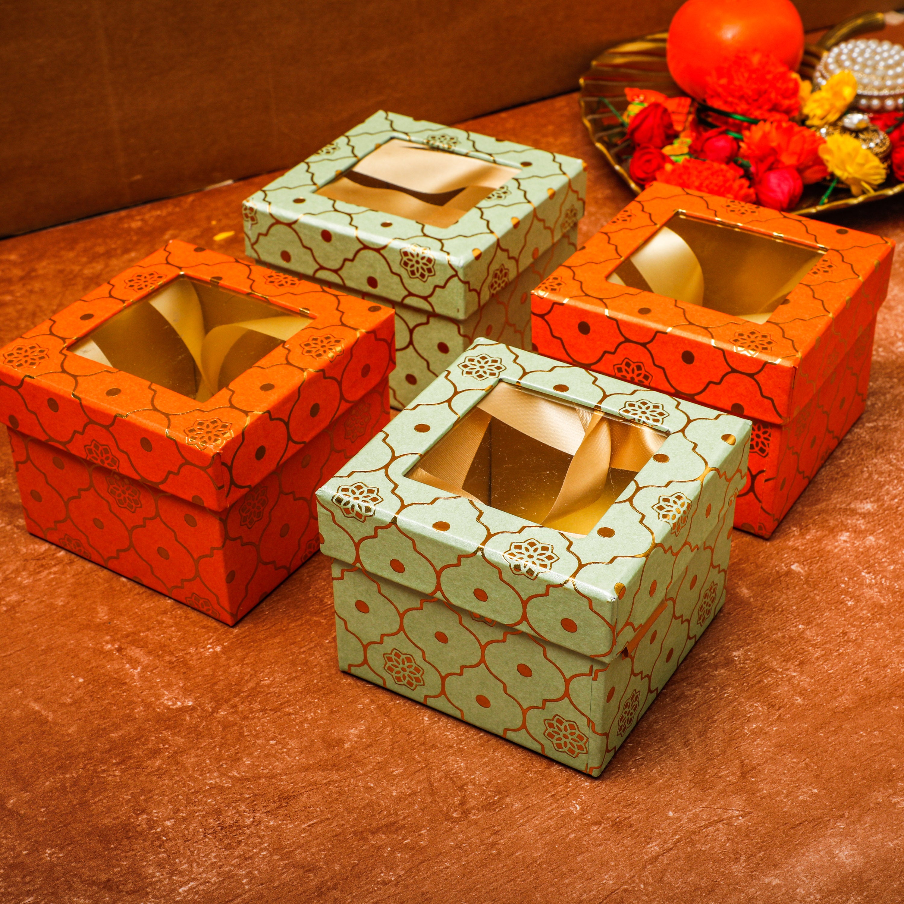 LE CADEAU Empty Floral Printed Gift Box With Cavity, Sweet Box, Chocolate  Box, Gift For Wedding