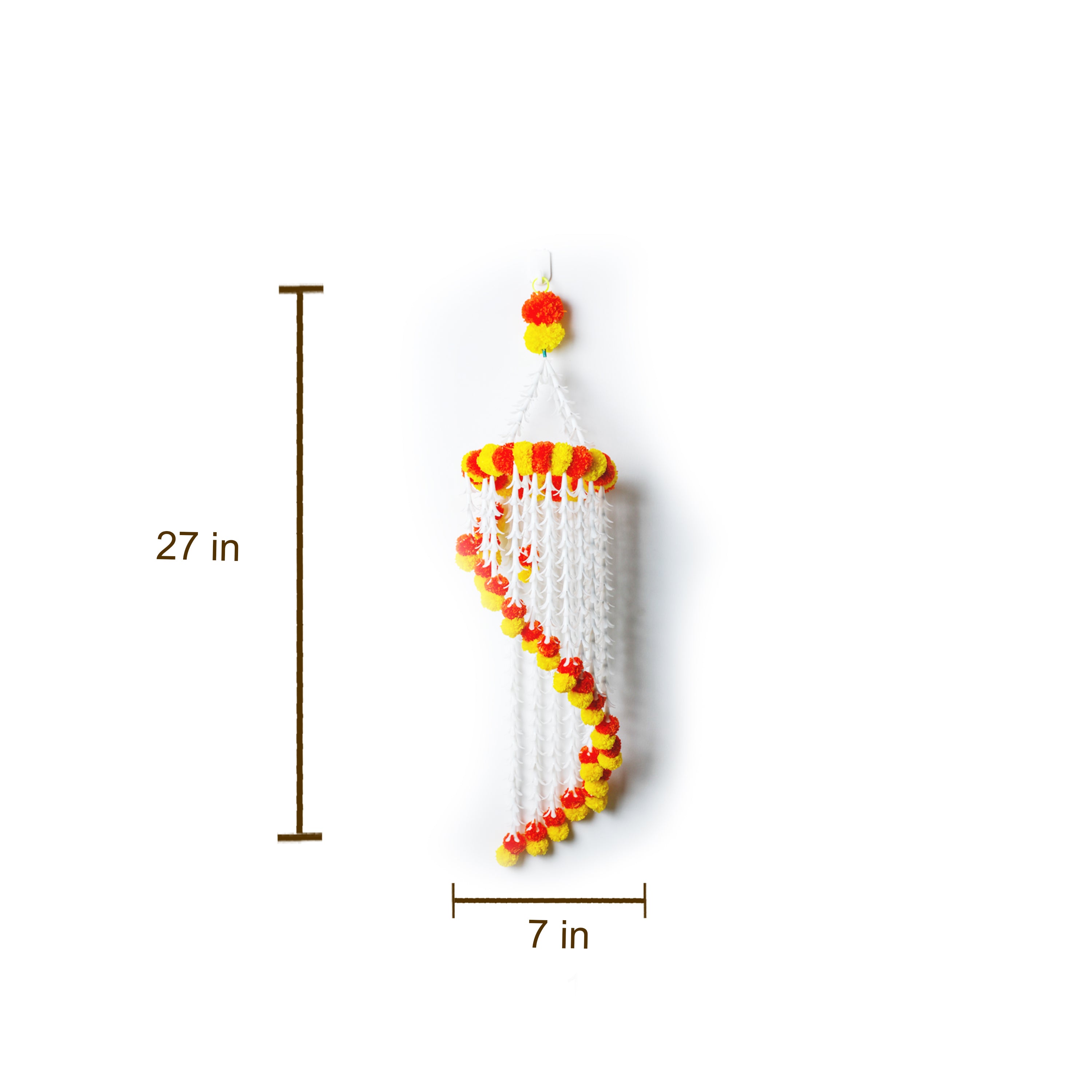 Artificial Marigold Chandelier