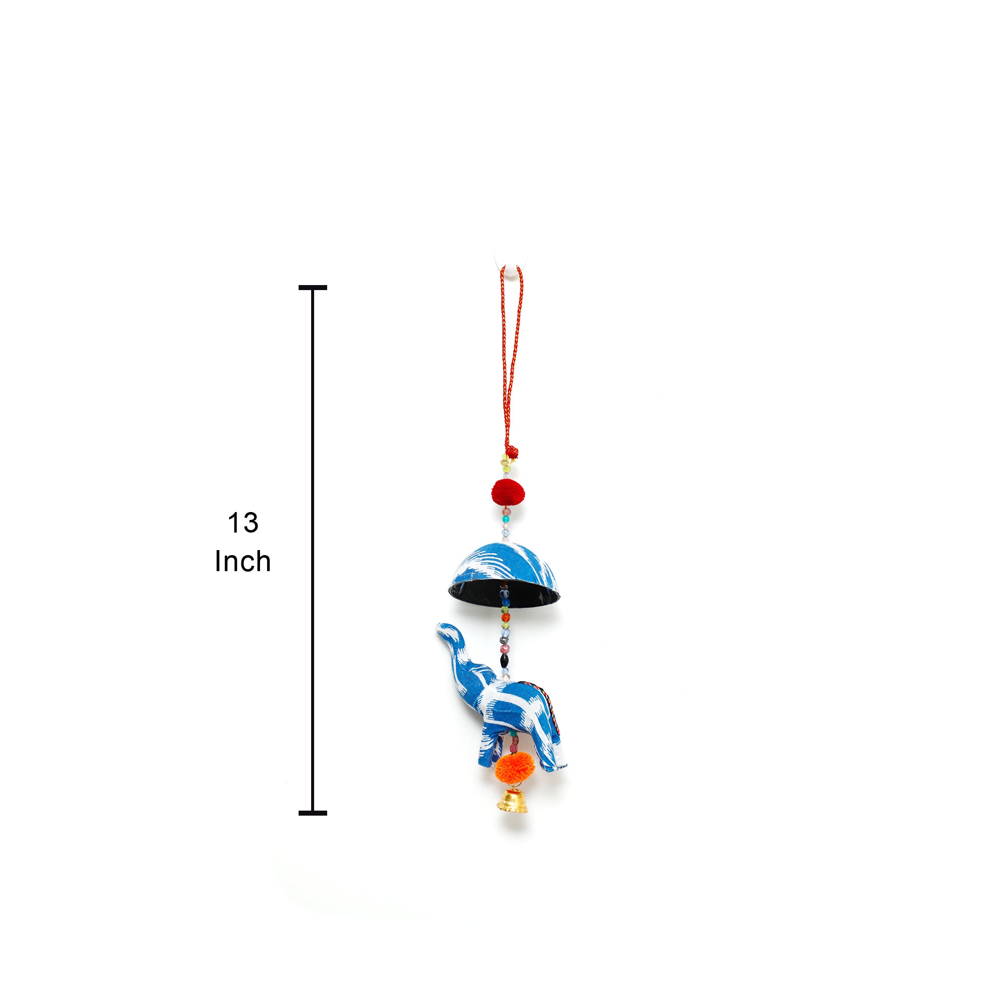 Blue Umbrella Elephant Charm