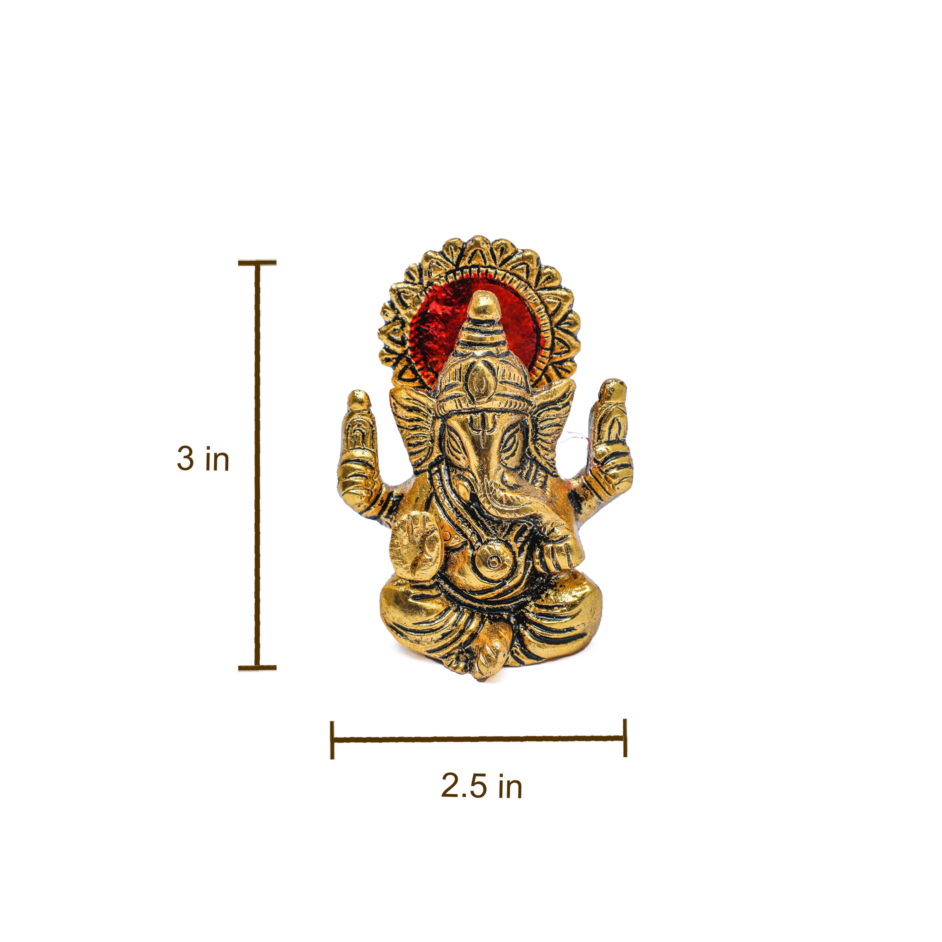 Brass Plated Ganesha Idol
