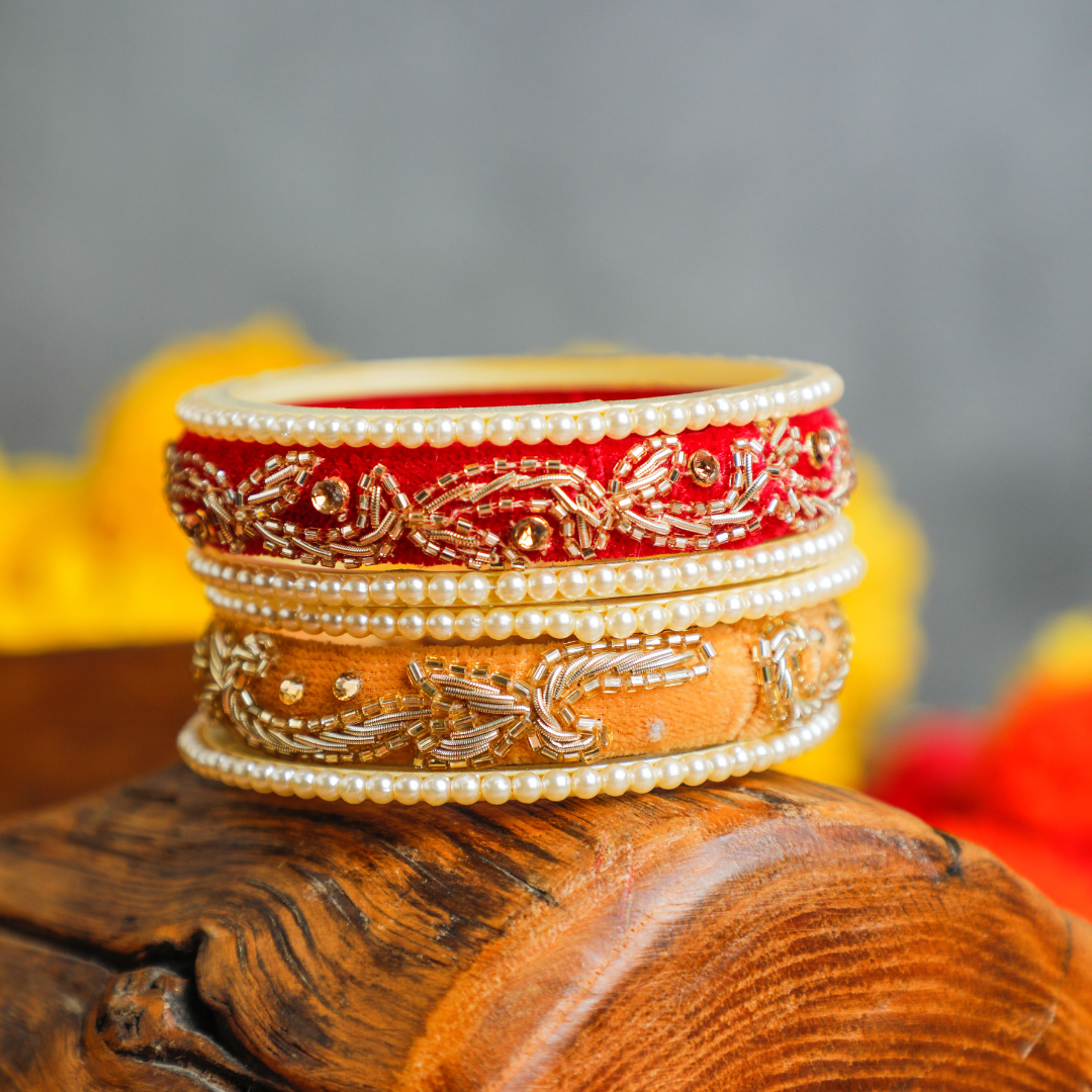 Shop Pearl Bangles Online in USA from Desifavors