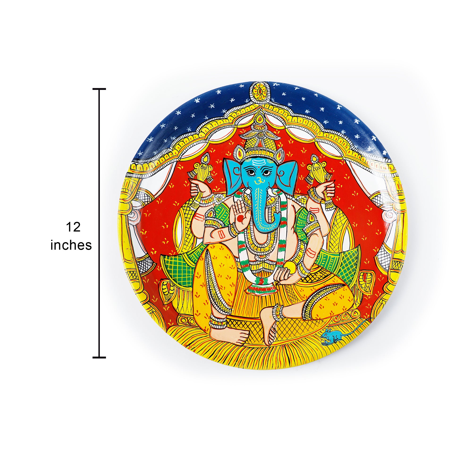 Lord Ganesha Cheriyal Wall Plate - 12