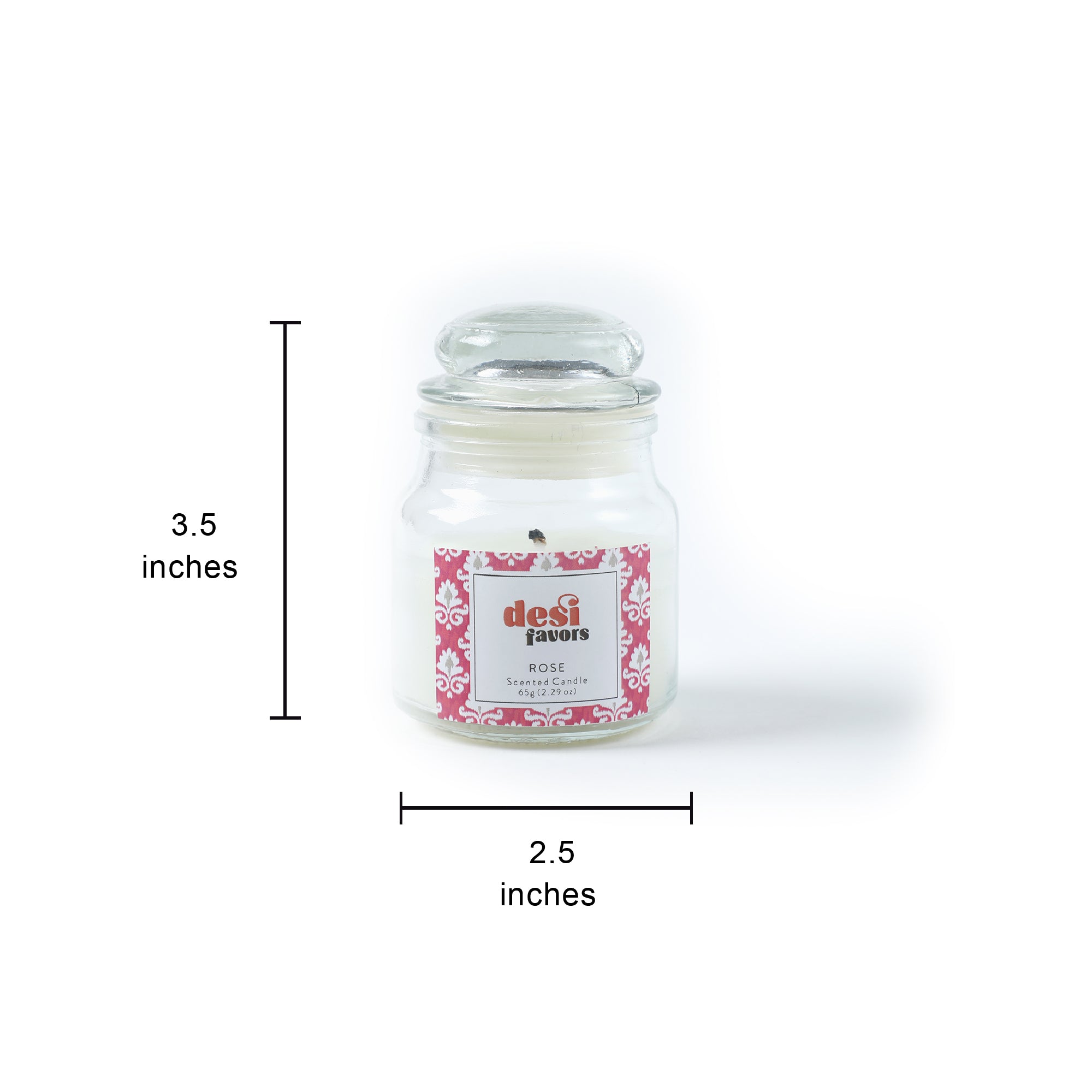 Buy 100% Pure Rose Scented Candle Jar - Desifavors