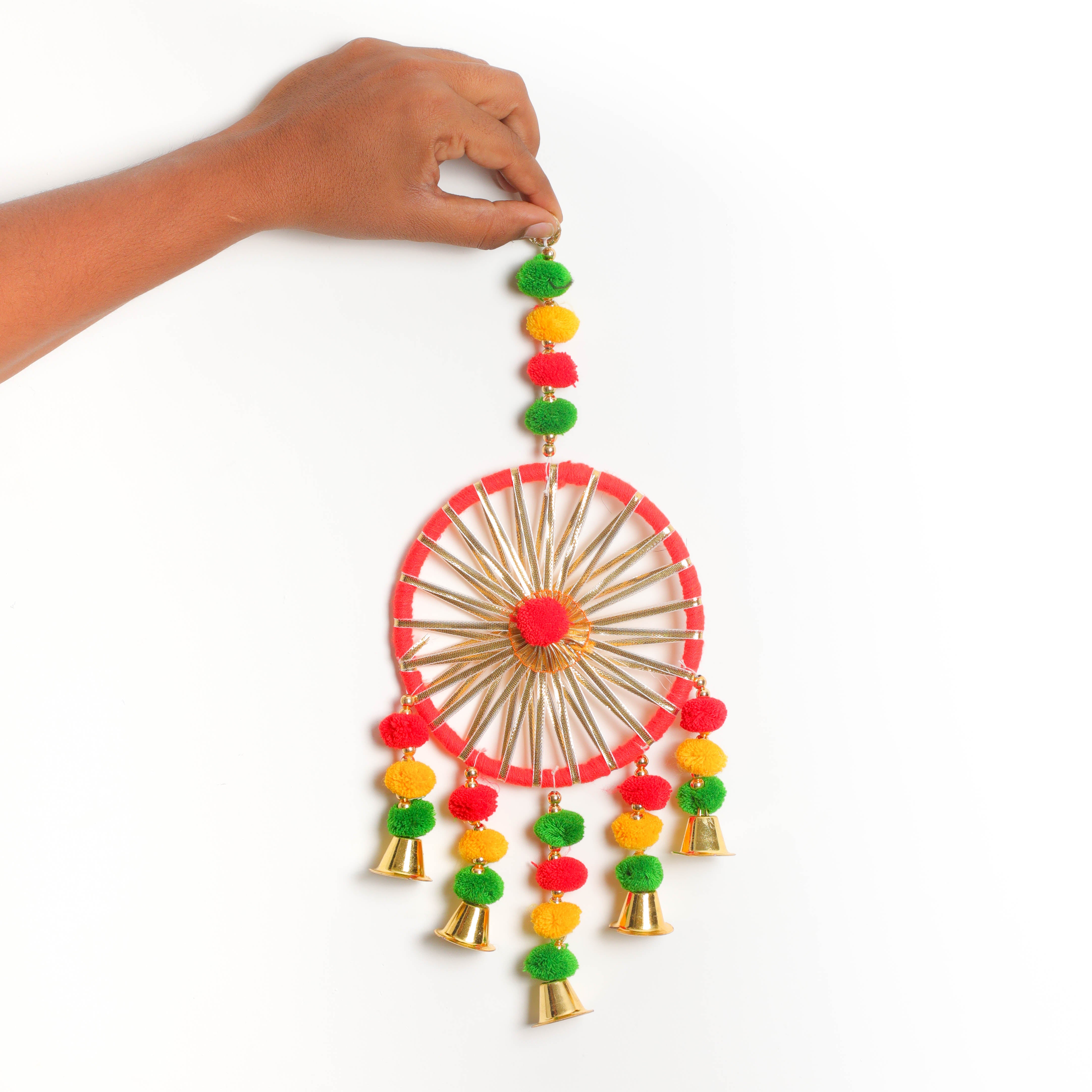 Indian Decorative Pompom Garlands with Bells from Desifavors