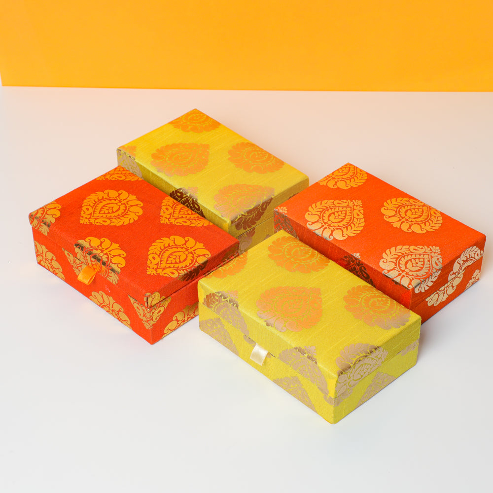 Fabric coated gift boxes for indian wedding and pooja