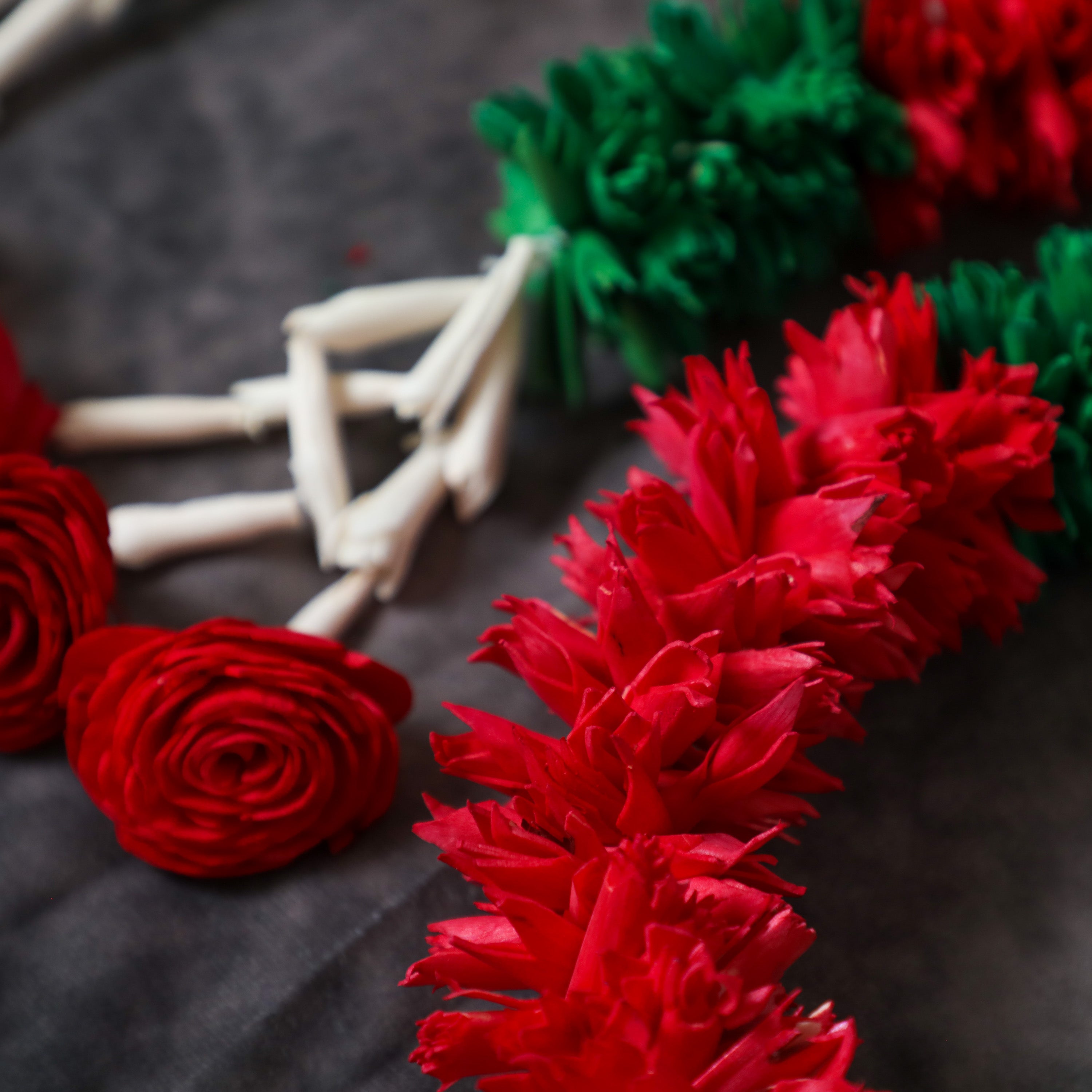 Shola Wood Garlands for Indian Pooja Decor