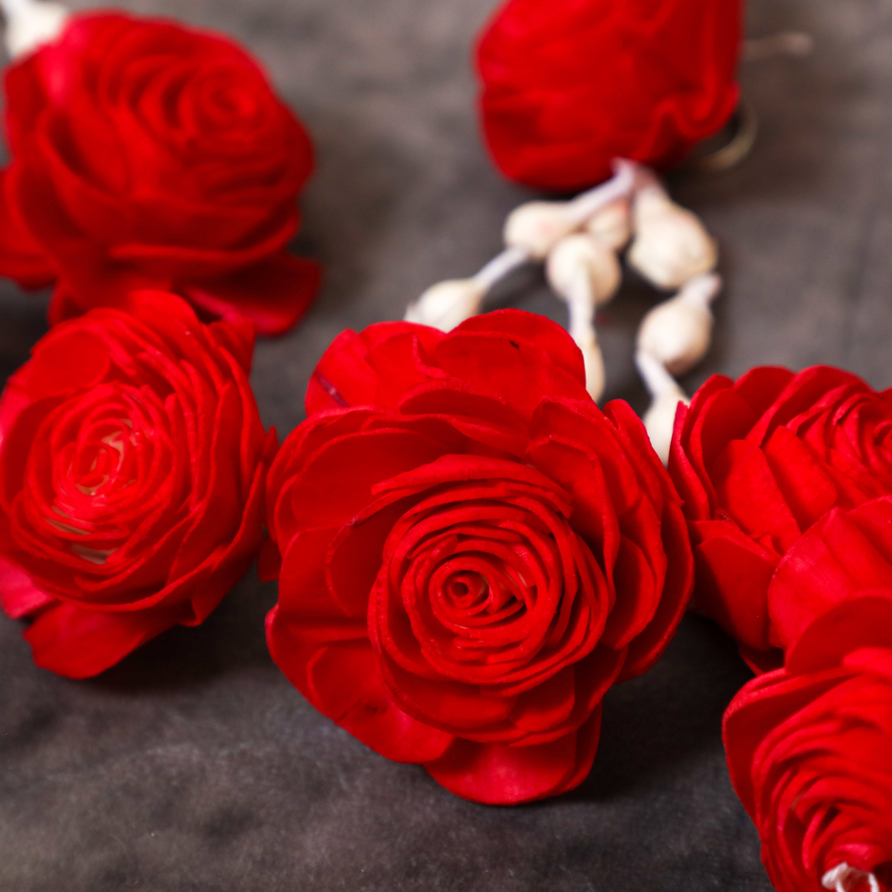 Red Rose Hangings for Pooja Decorations online in the USA