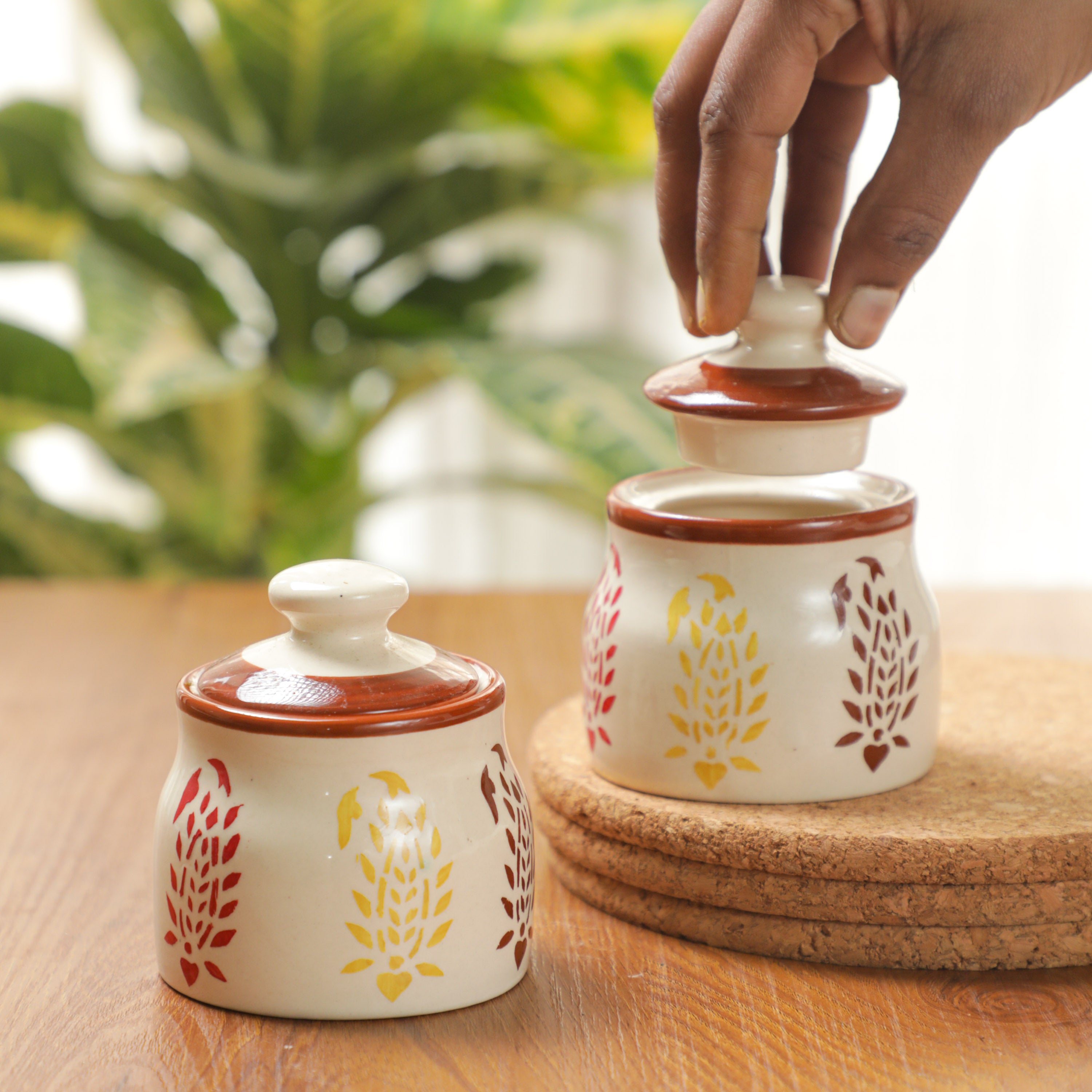 cute mini storage jar with a lid
