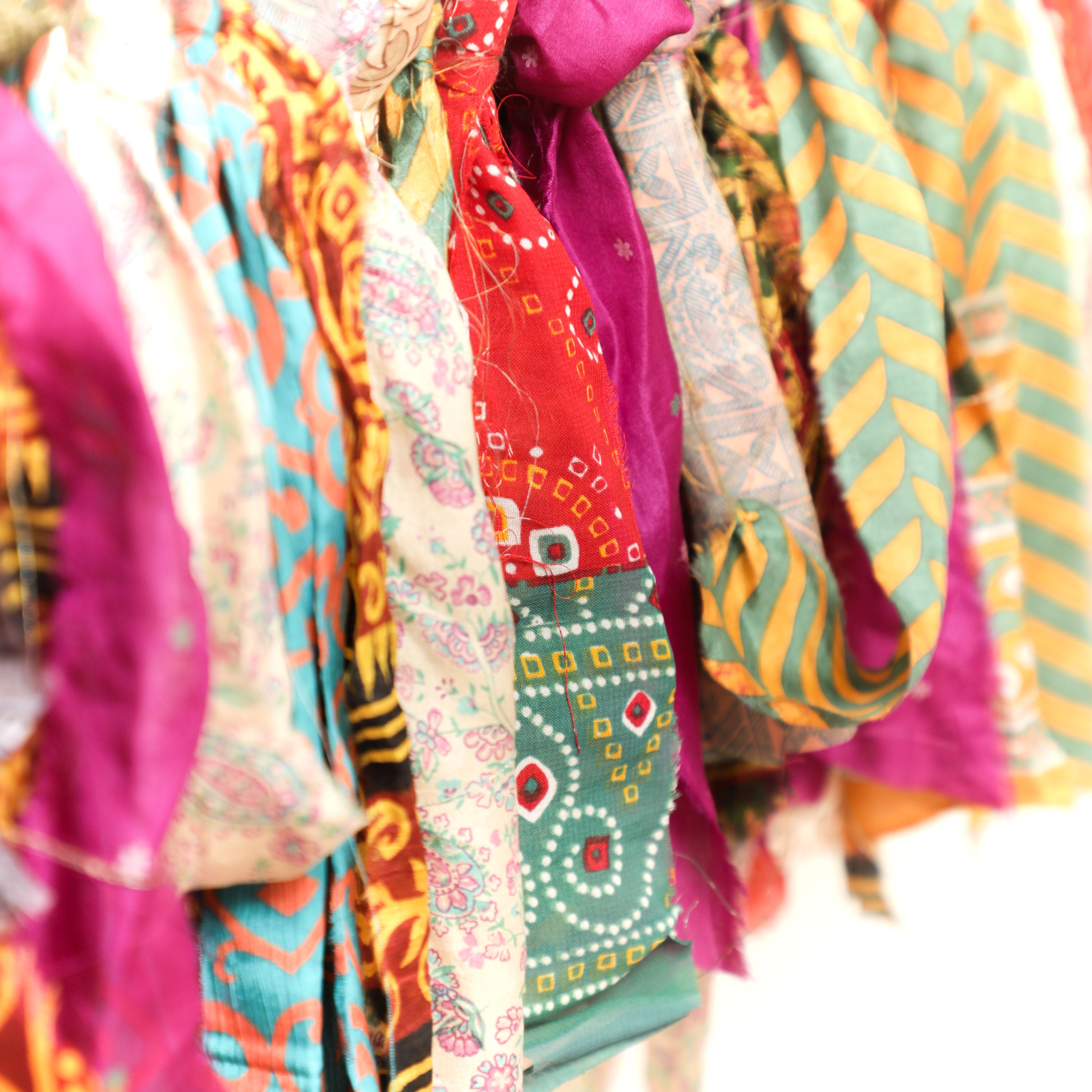 colorful hanging rug garlands