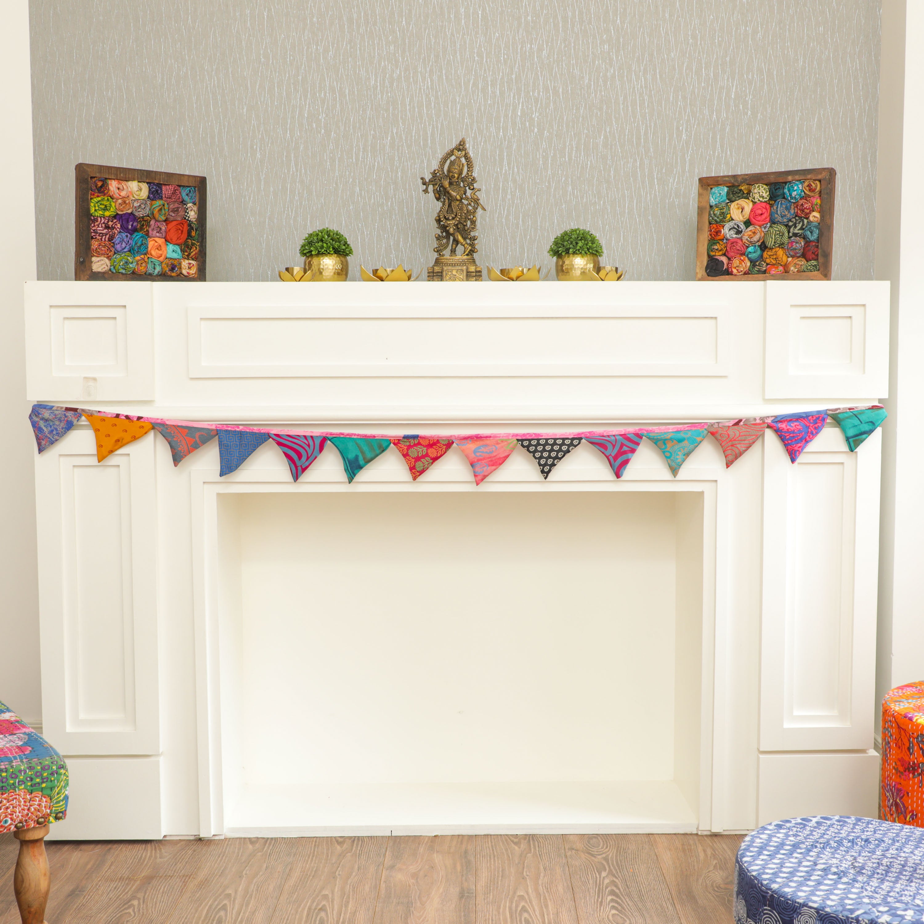 vintage sari bunting