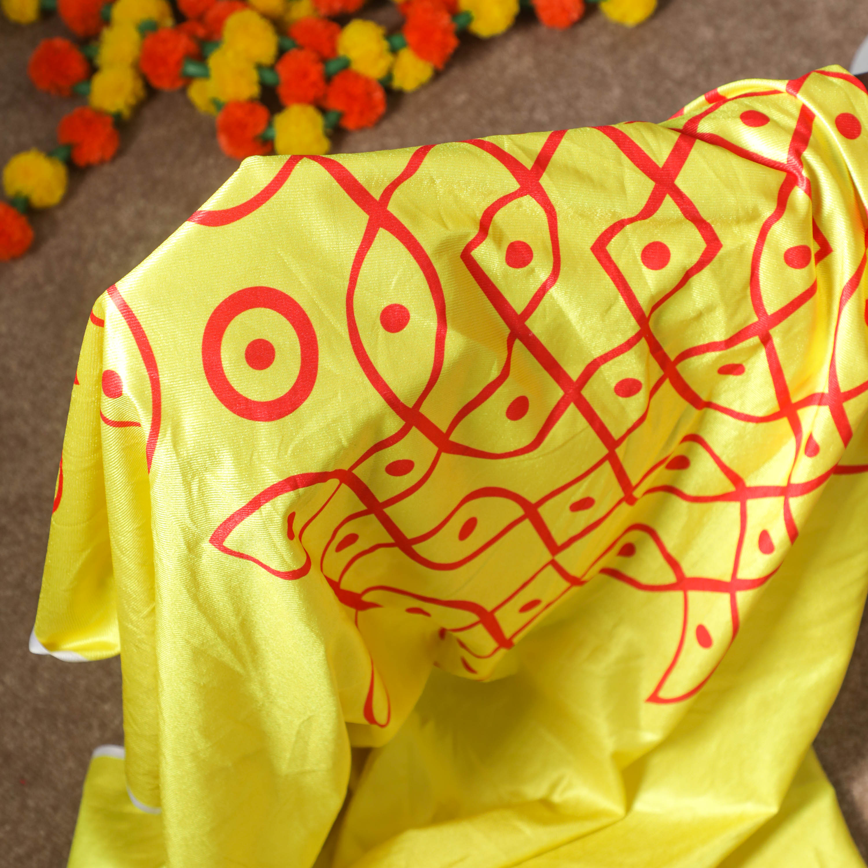 person holding a cloth in hand