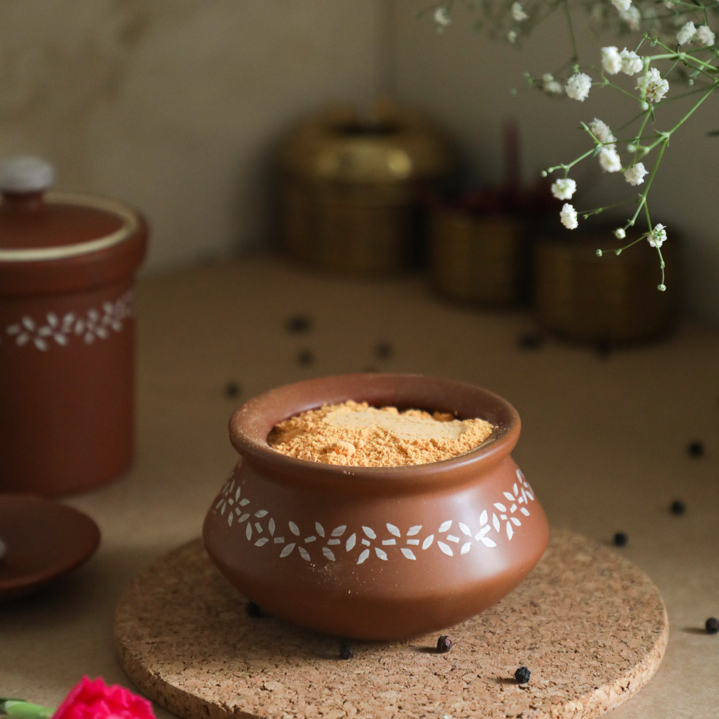 Floral Serving Handi - Small