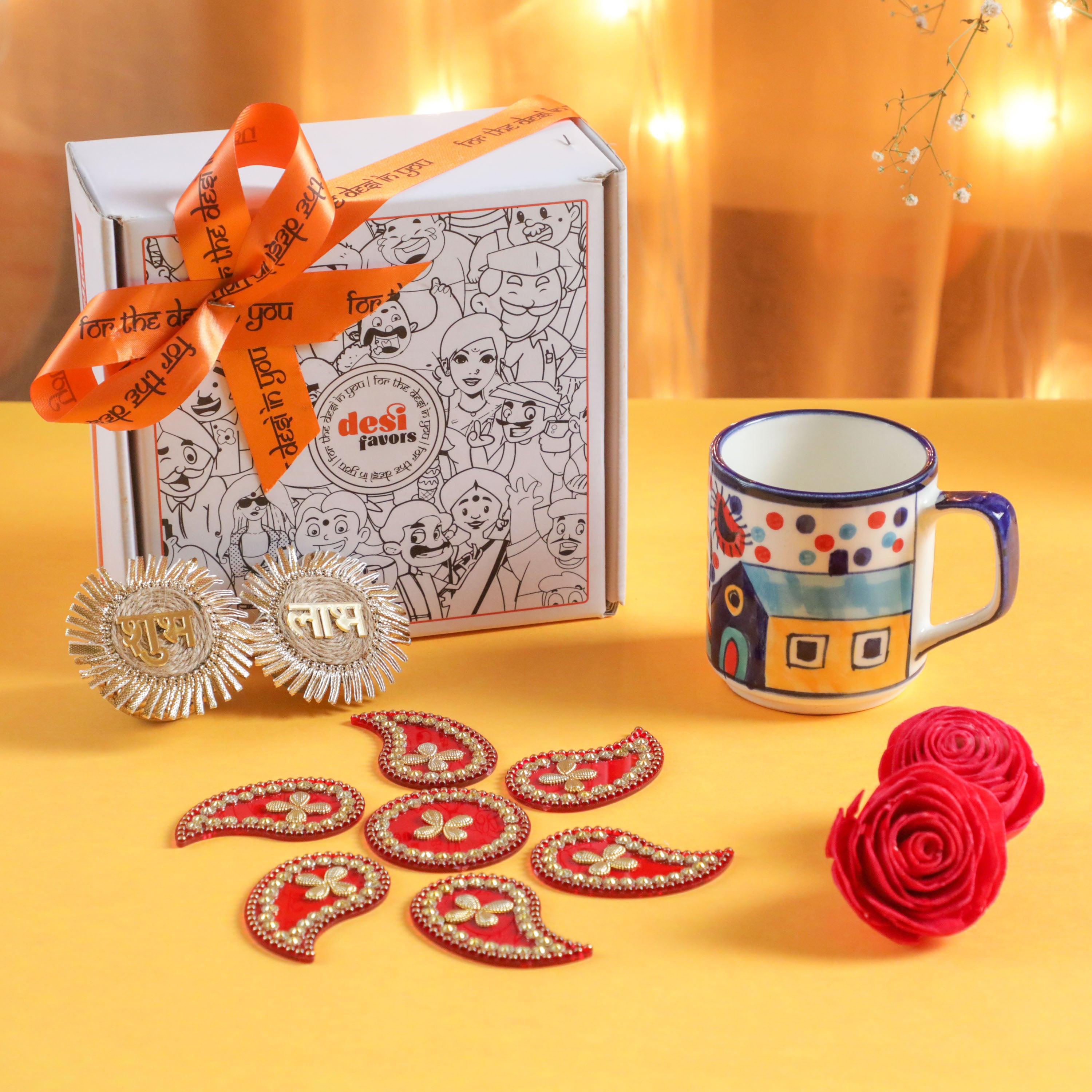 Diwali gifts with hut printed coffee mug