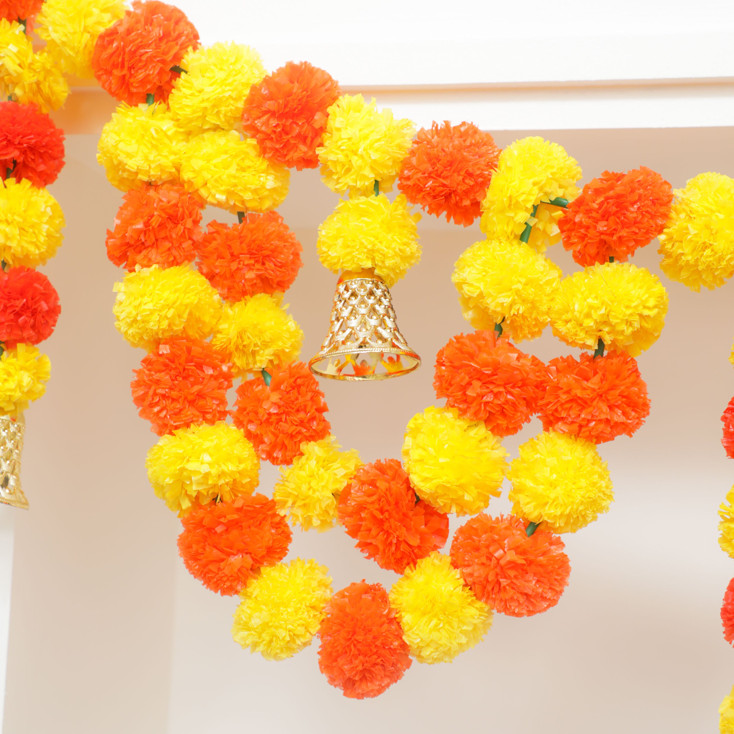 Yellow orange toran with danglers