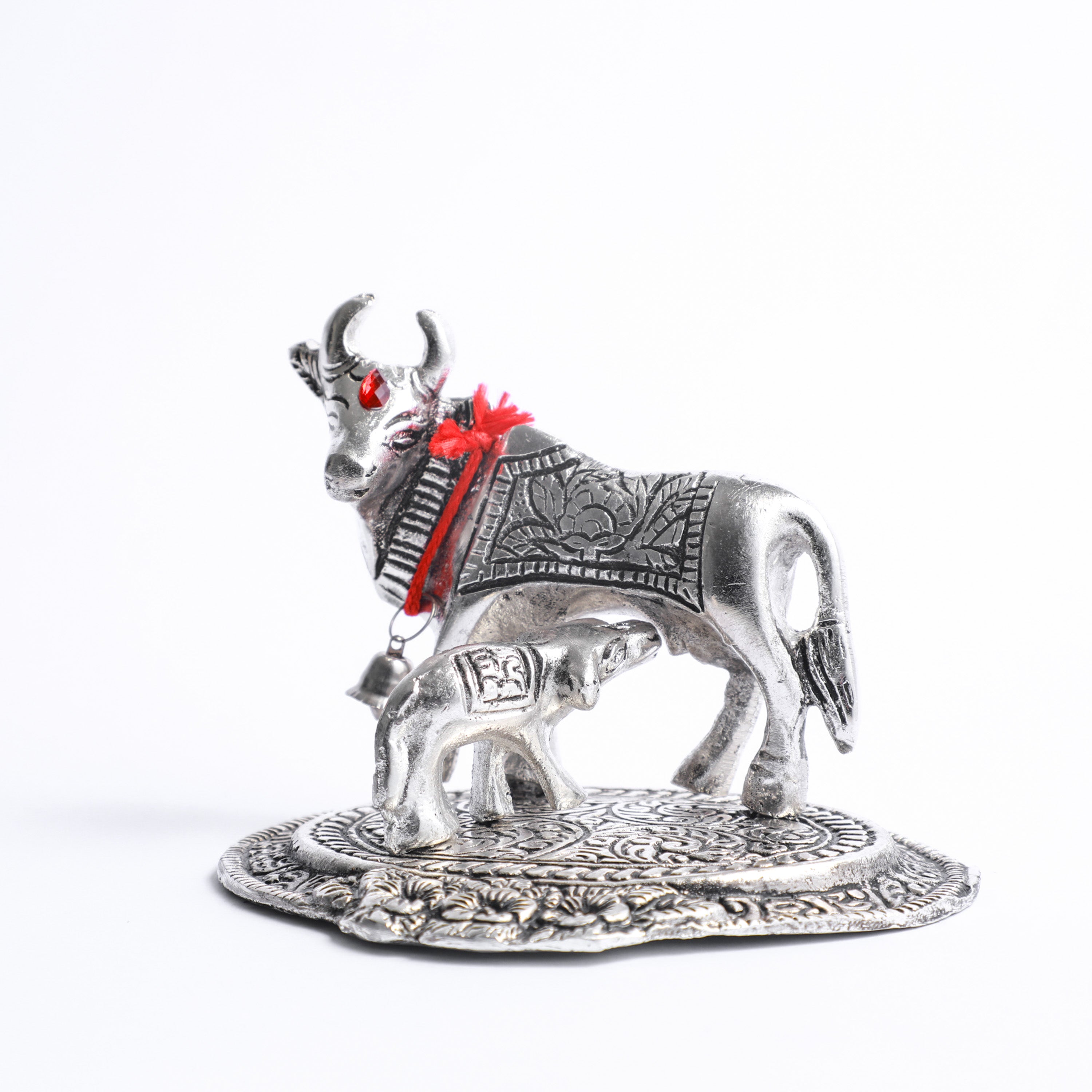 Metal Cow and Calf Figurine for Indian traditional gifting ideas