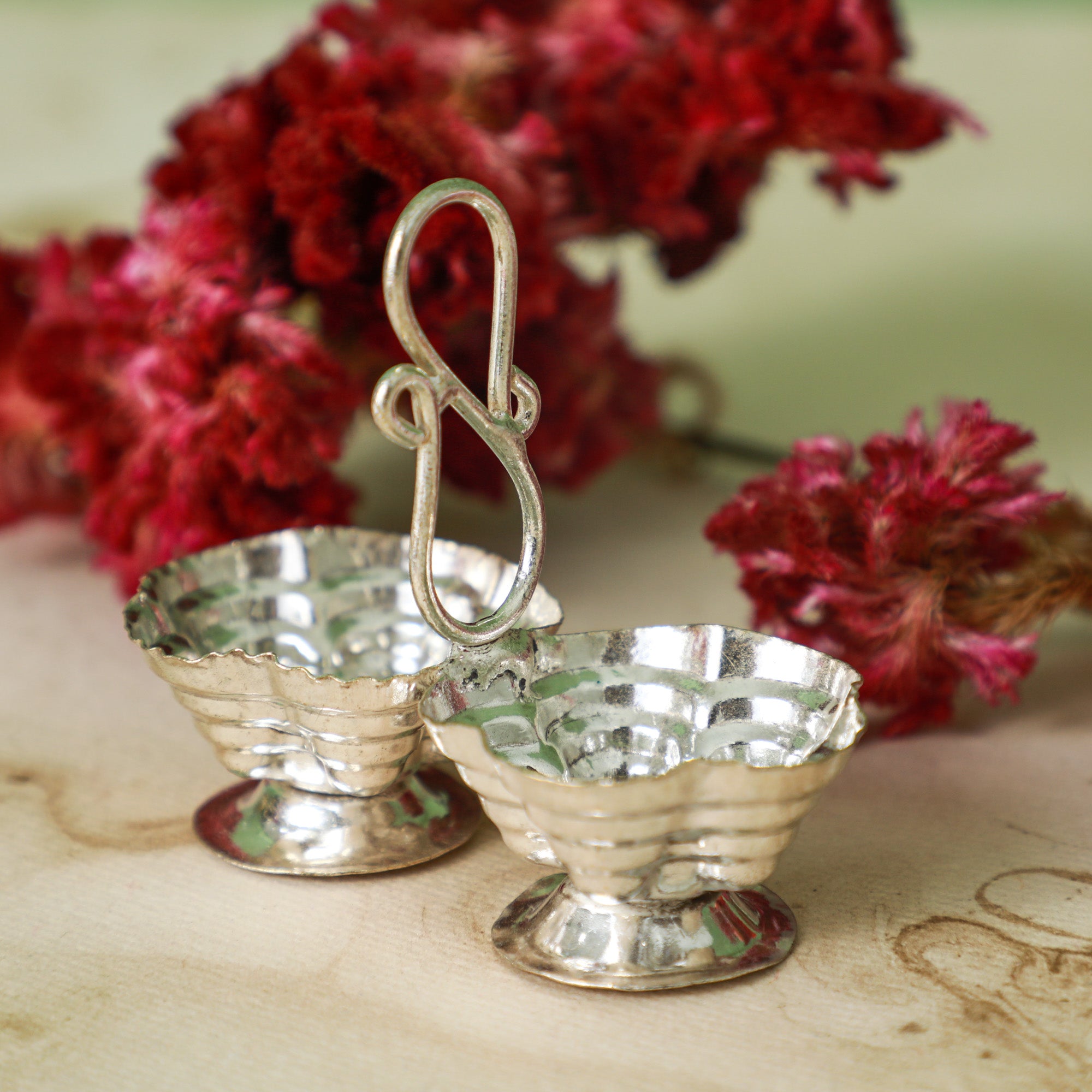 Silver Coated Haldi Kumkum Holder for Return Gifting in the USA
